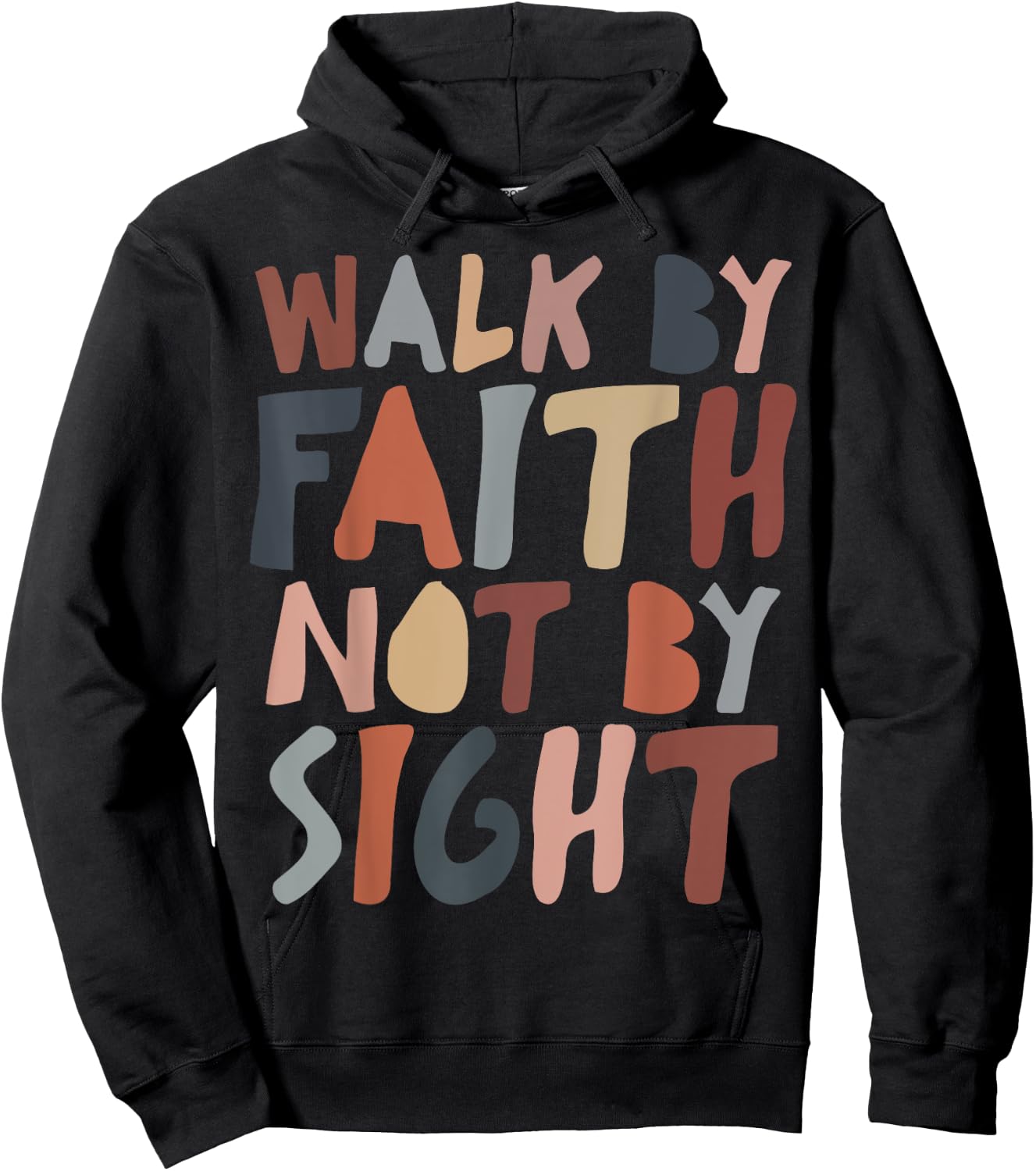 Walk by faith not by sight aesthetic christian Hoodie - Hoodie | Black
