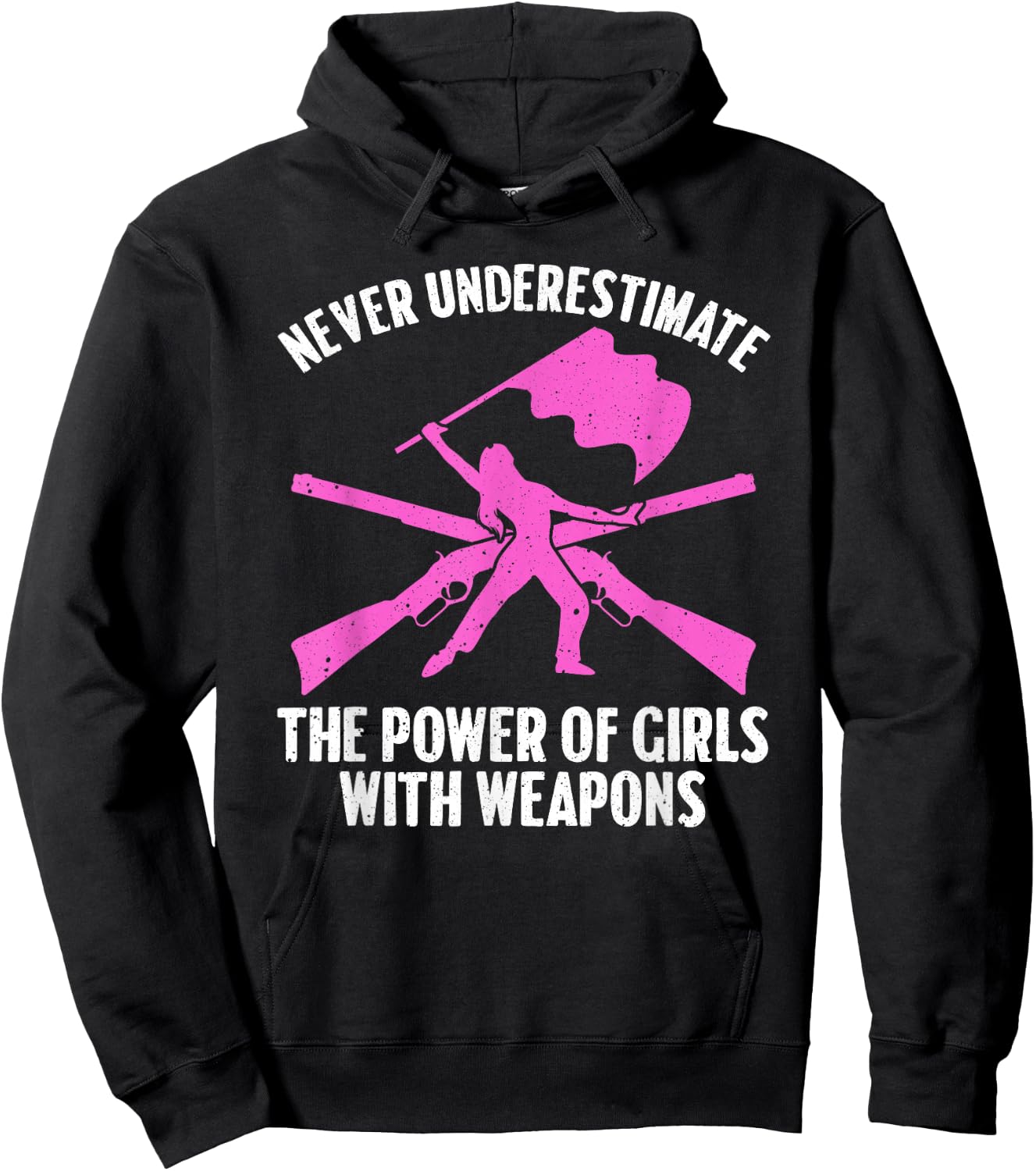 Funny Color Guard Art Girls Rifle Flag Colorguard Hoodie - Hoodie | Black
