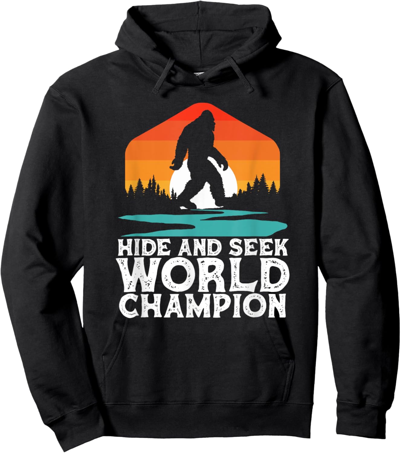 Hide and Seek World Champion Funny Bigfoot 2020 Hoodie - Hoodie | Black