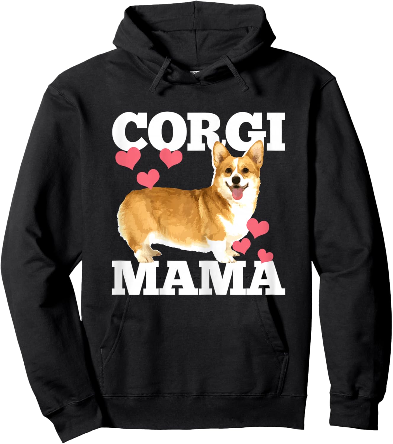Corgi Mama Hoodie - Hoodie | Black