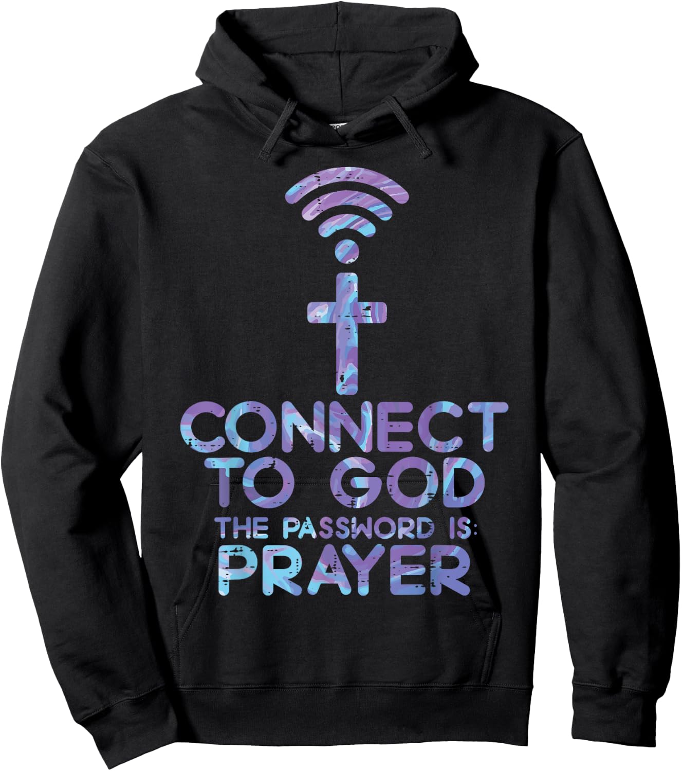 Connect To God Password Prayer Jesus Christian Men Women Hoodie - Hoodie | Black