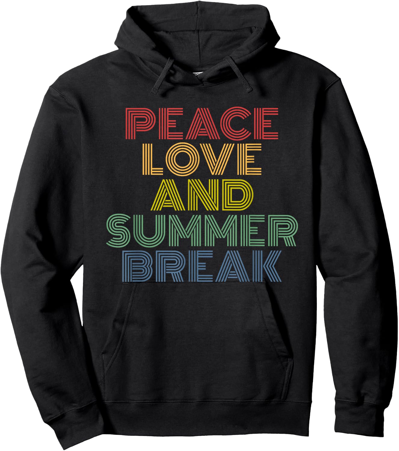 Summer Break Vacation Retro Vintage Cool Women Girls Kids Hoodie - Hoodie | Black