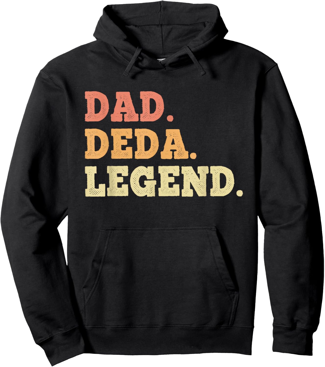 Dad Deda Legend Retro Vintage Funny Legendary Hoodie - Hoodie | Black