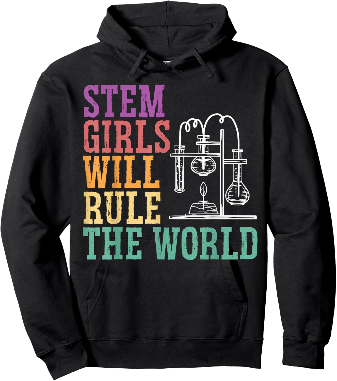 STEM Girls Will Rule The World Engineering Science Hoodie - Hoodie | Black