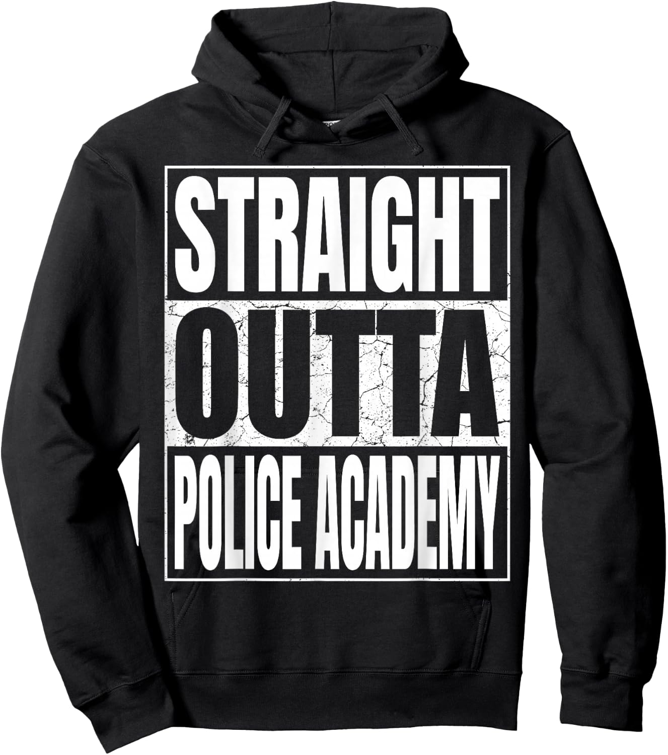 Straight Outta Police Academy Graduate 2026 Funny Graduation Hoodie - Hoodie | Black