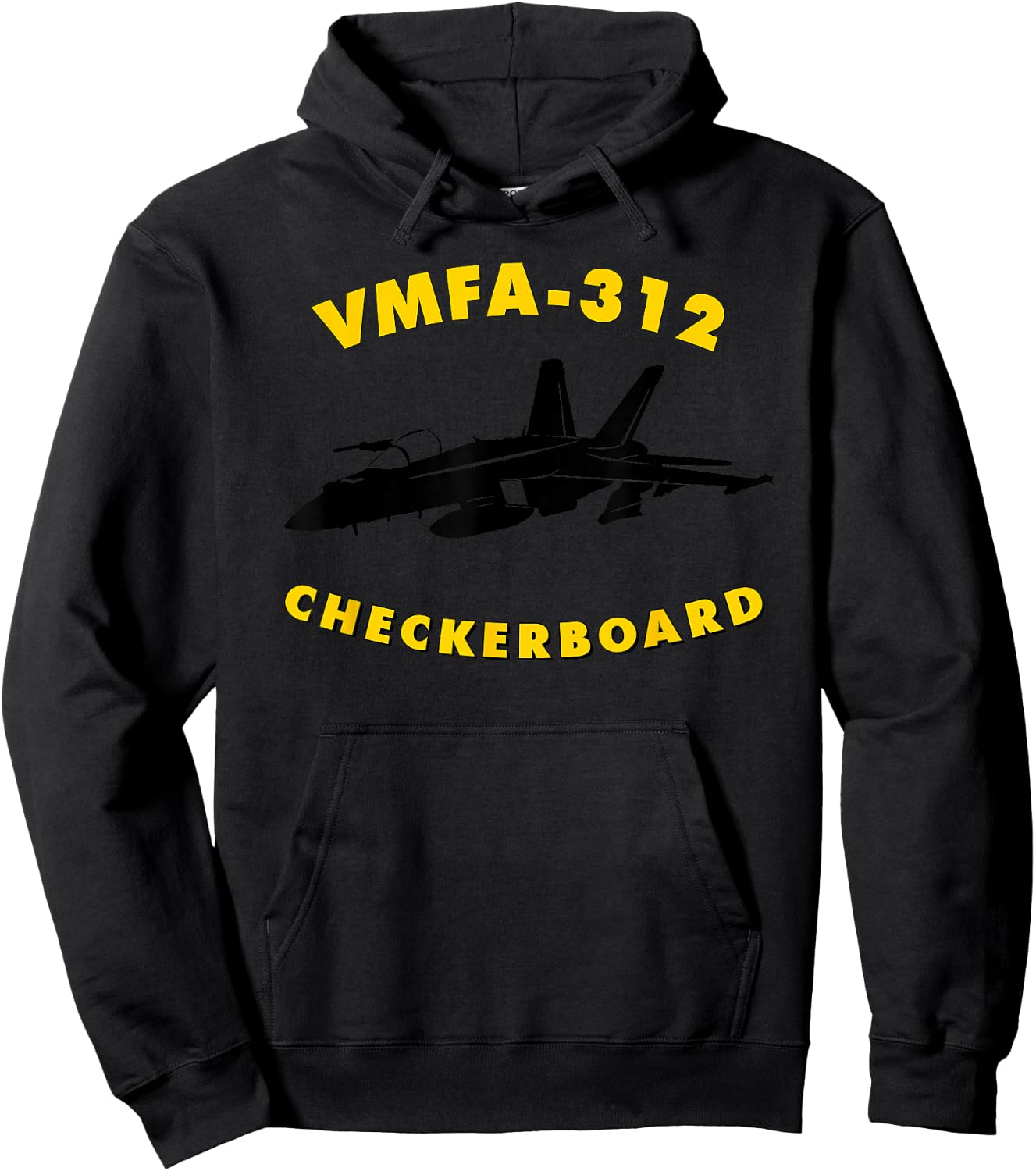 VMFA-312 Fighter Attack Squadron F/A-18 Hornet Jet Hoodie - Hoodie | Black
