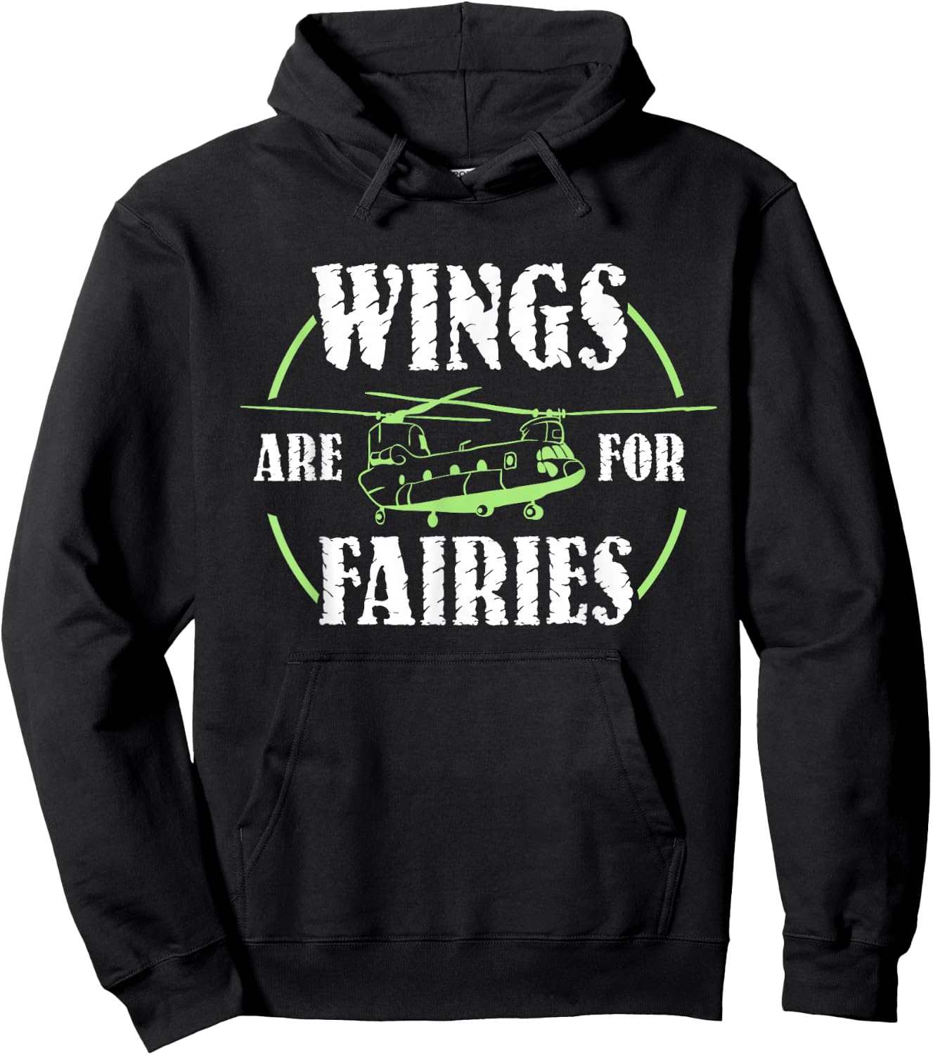 Chinook Pilot Helicopter Retro Fairies Military Gift Hoodie - Hoodie | Black