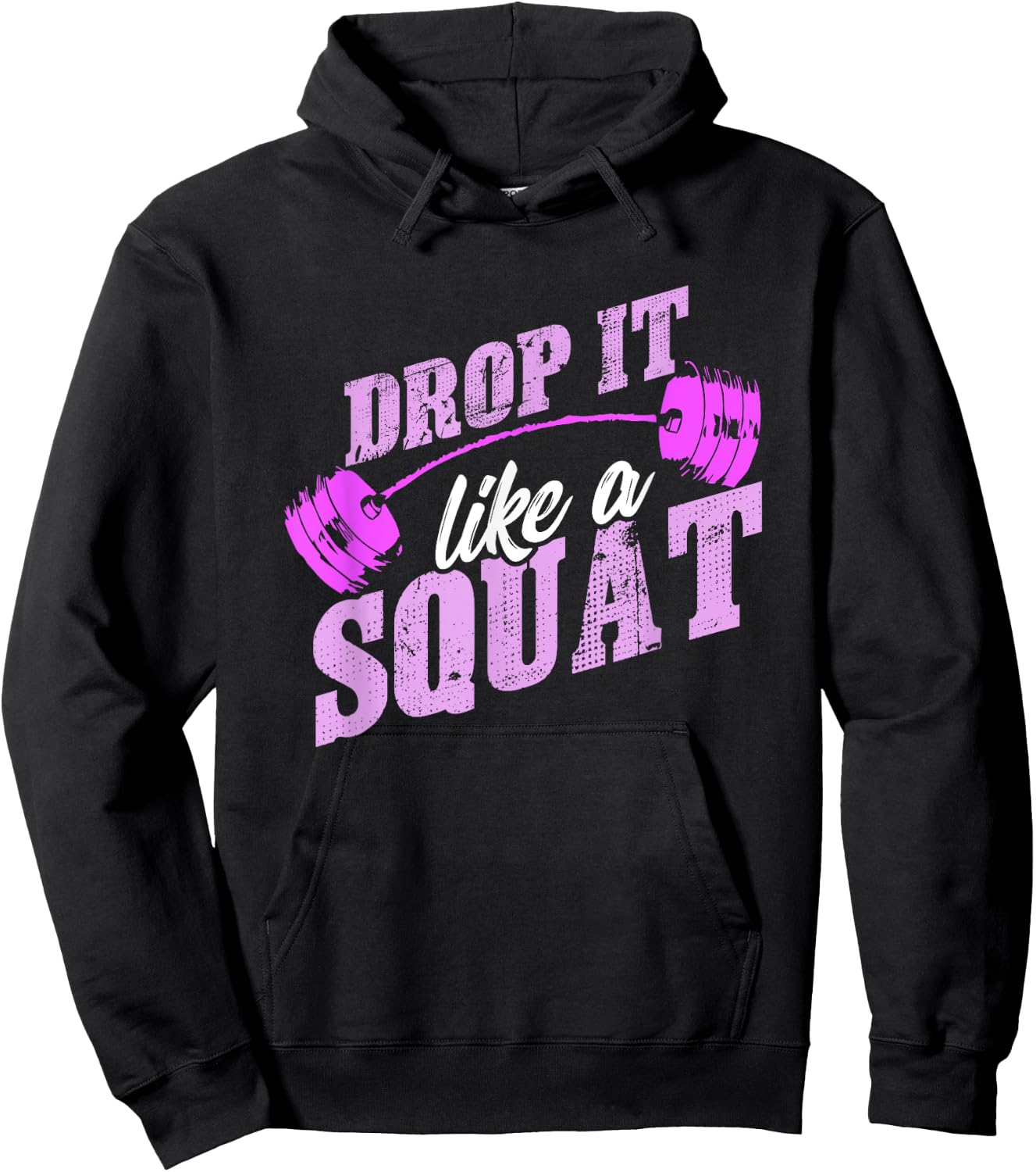 Drop It Like A Squat , Classic Vintage Gym Fitness Shirt Hoodie - Hoodie | Black