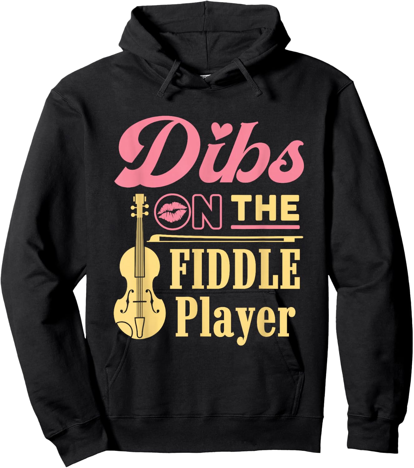 Dibs on the Fiddle Player Fiddler Wife Girlfriend Bluegrass Hoodie - Hoodie | Black