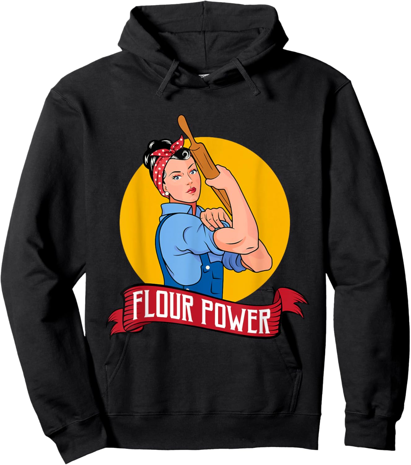 Flour Power - Funny Baking & Pastry Baker - Baking Gift Small Hoodie - Hoodie | Black