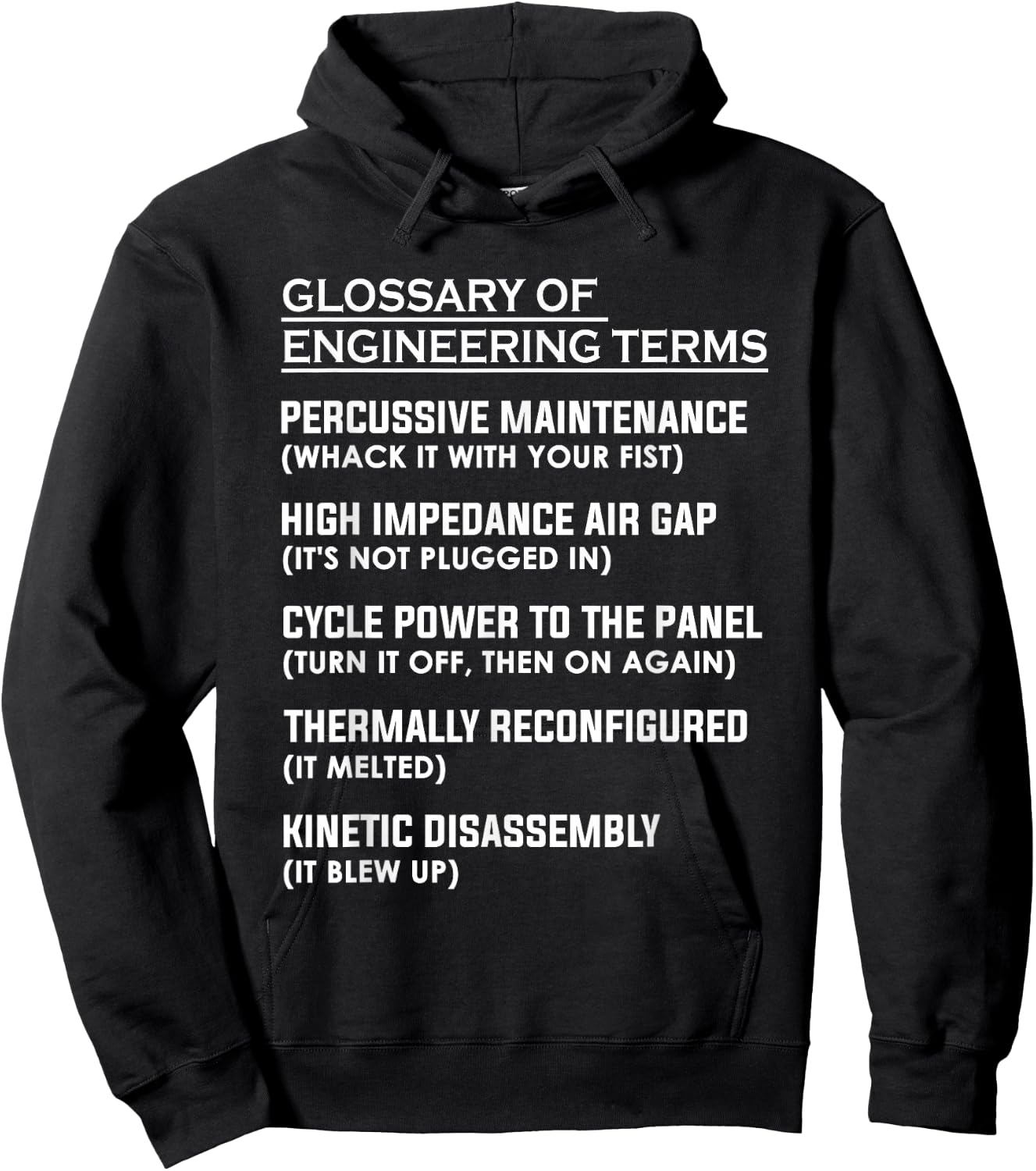 Glossary of Engineering Terms Hoodie - Hoodie | Black