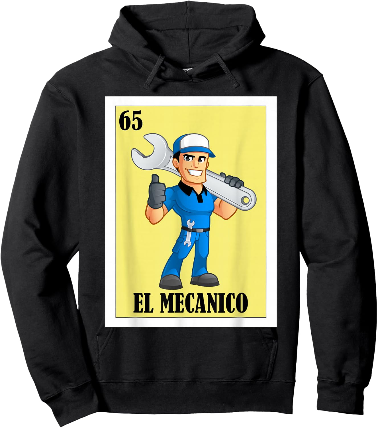 Funny Mexican Design for Car Mechanics - El Mecanico Hoodie - Hoodie | Black