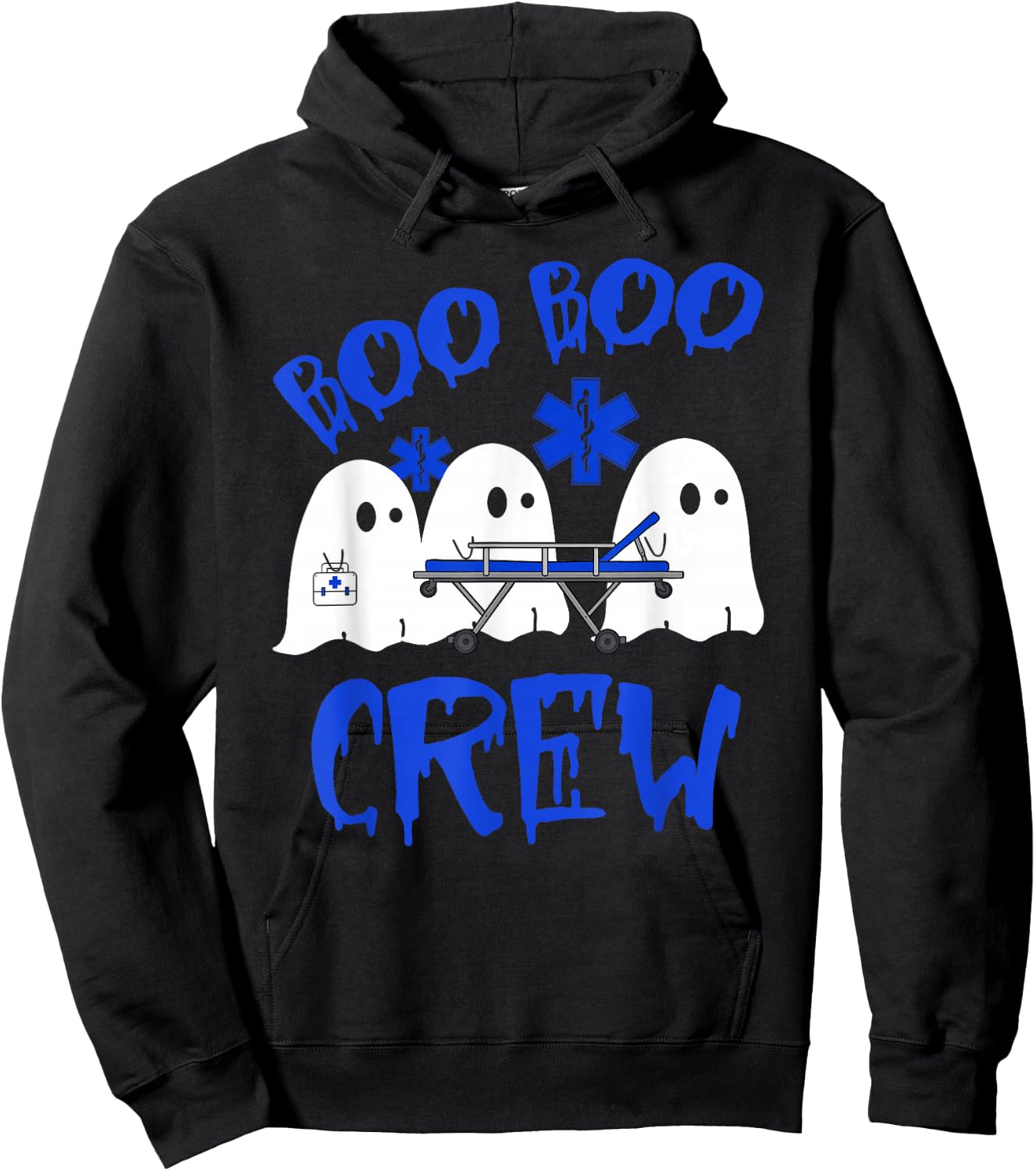 Boo Boo Crew Funny Ghost EMT EMS Paramedic Nurse Halloween Hoodie - Hoodie | Black