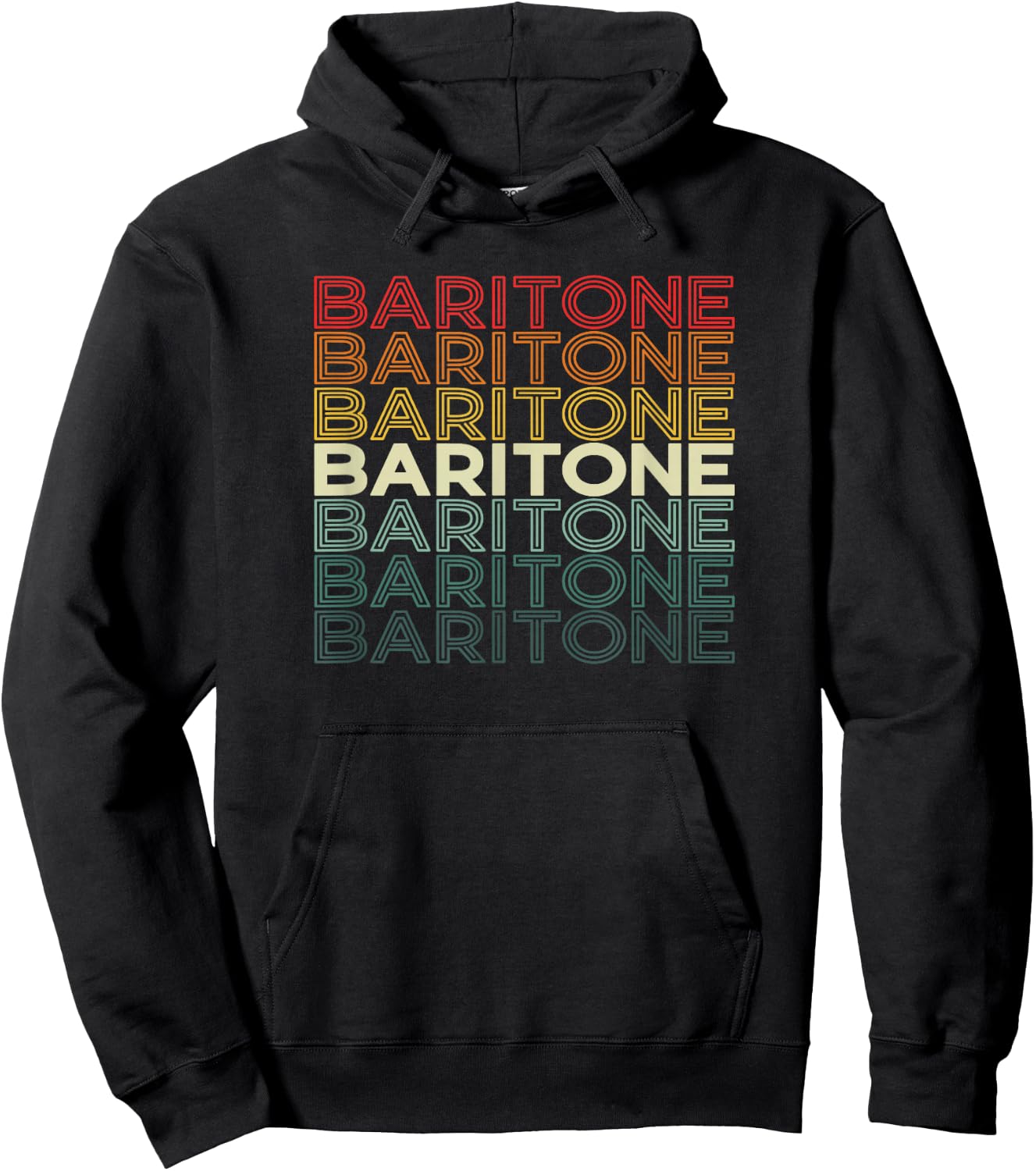 Baritone repeating word Barbershop Quartet Singer Hoodie - Hoodie | Black