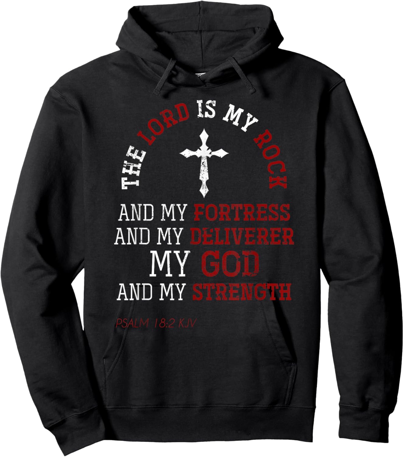 My God And My Strength Jesus Lord Devotee Bible Prayer Hoodie - Hoodie | Black