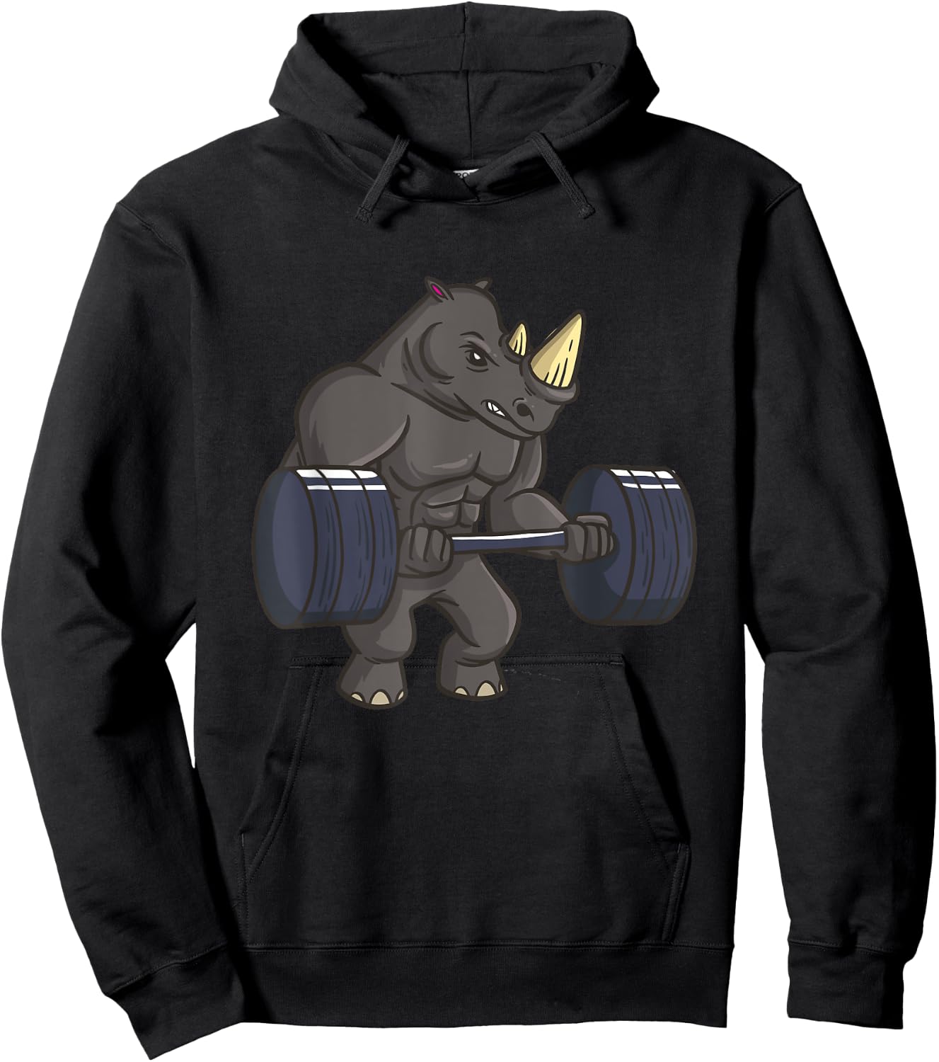 Rhinoceros Powerlifting Weightlifting Gym Rhino Lovers Gift Hoodie - Hoodie | Black