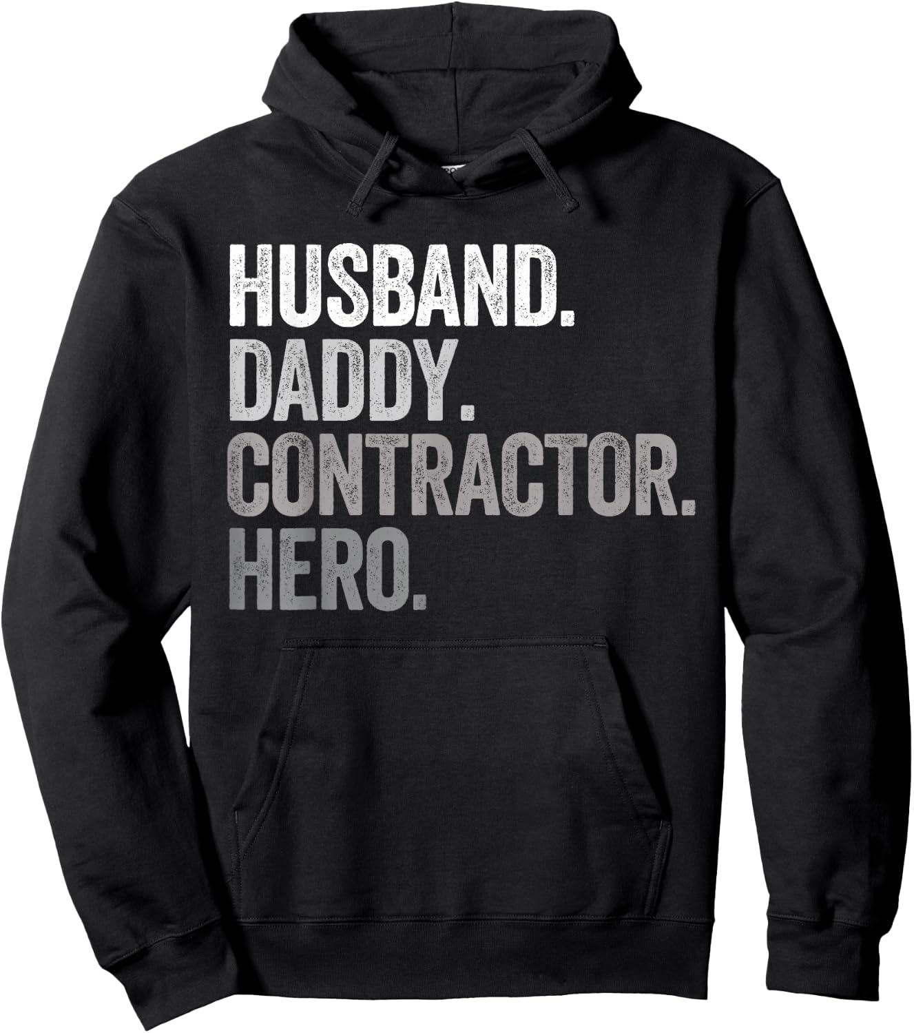Husband Daddy Contractor Dad Hero Funny General Contractor Hoodie - Hoodie | Black