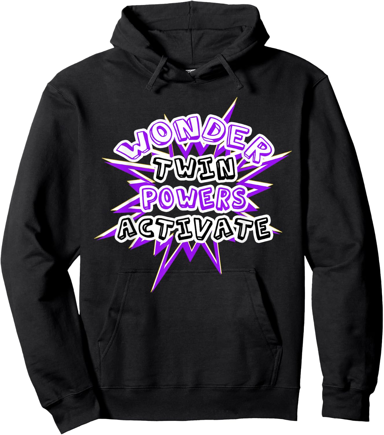 Wonder Twin Powers Activate T Shirt Identical and Fraternal Hoodie - Hoodie | Black