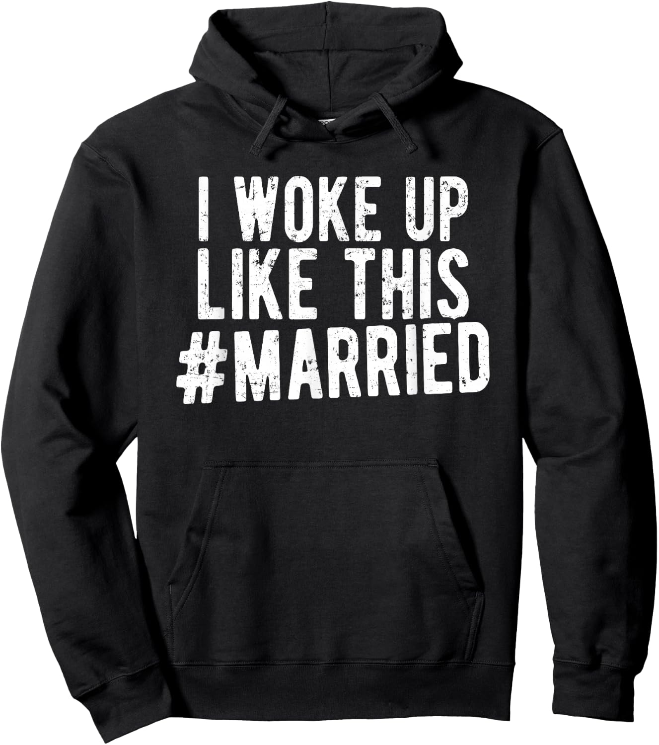 I Woke Up Like This Married Shirt New Bride Gift New Husband Hoodie - Hoodie | Black