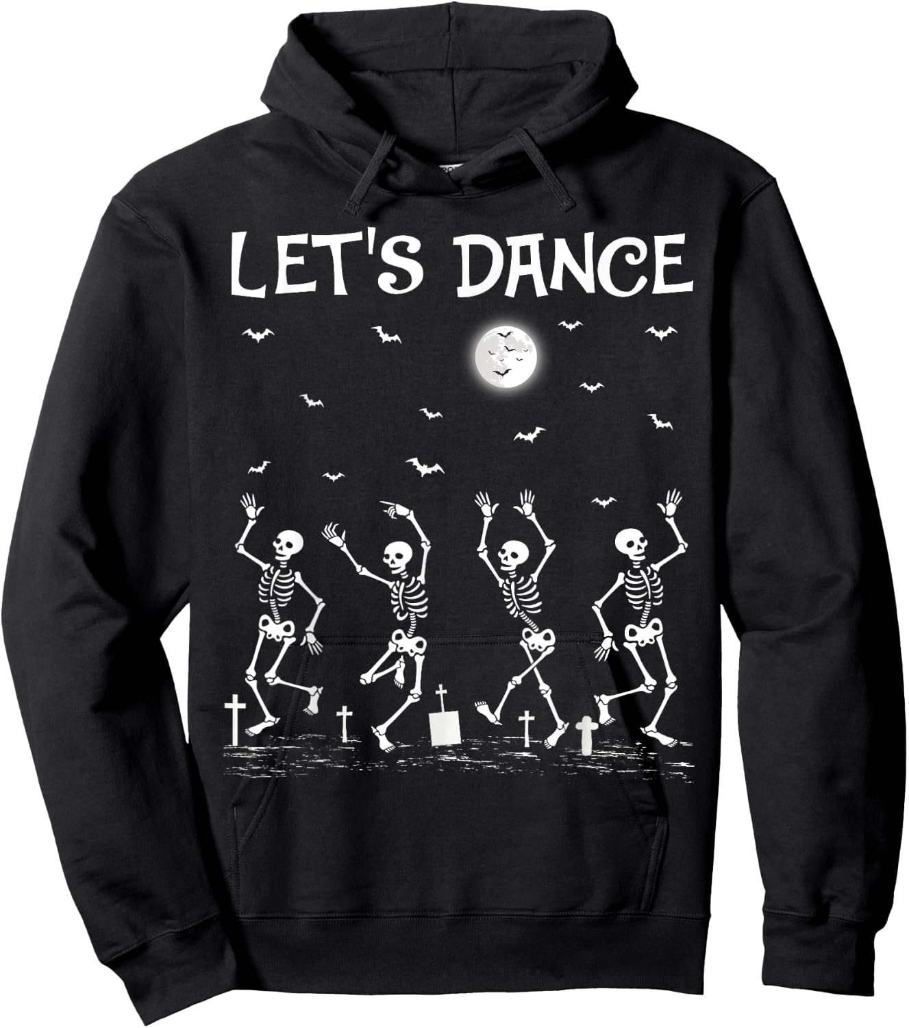 Funny Let's Dance Skeletons Dance Halloween Hoodie - Hoodie | Black