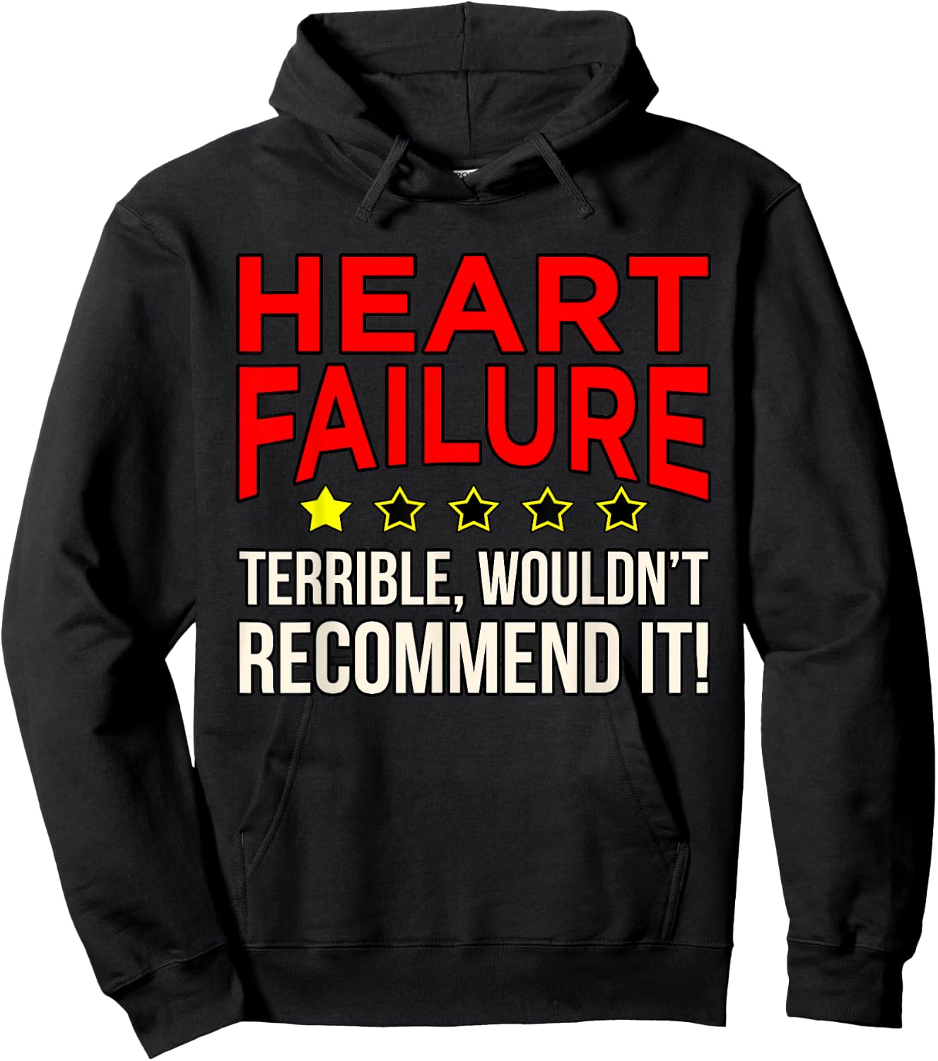 Heart Failure Terrible Hearts Disease Awareness Graphic Hoodie - Hoodie | Black