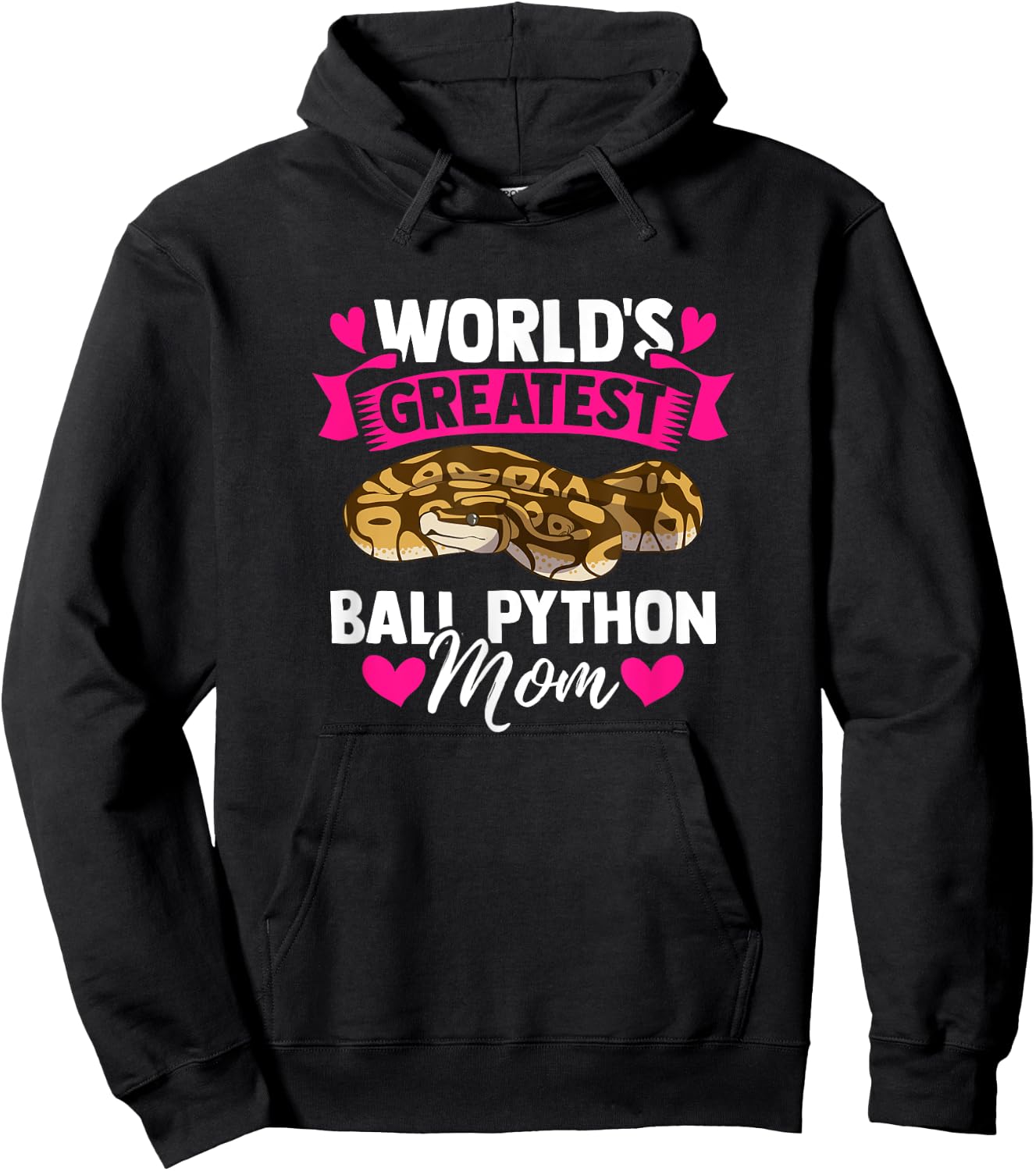 Ball Python Mom Snake Pet Owner Animal Ball Python Hoodie - Hoodie | Black