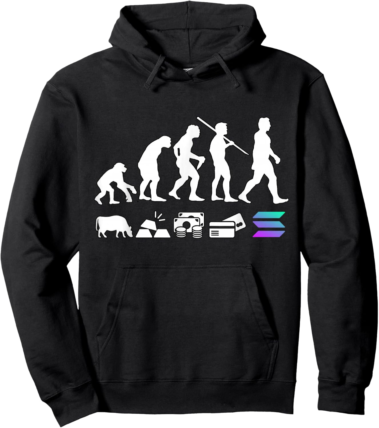 Solana Evolution of Money | The Solana Crypto Hoodie - Hoodie | Black