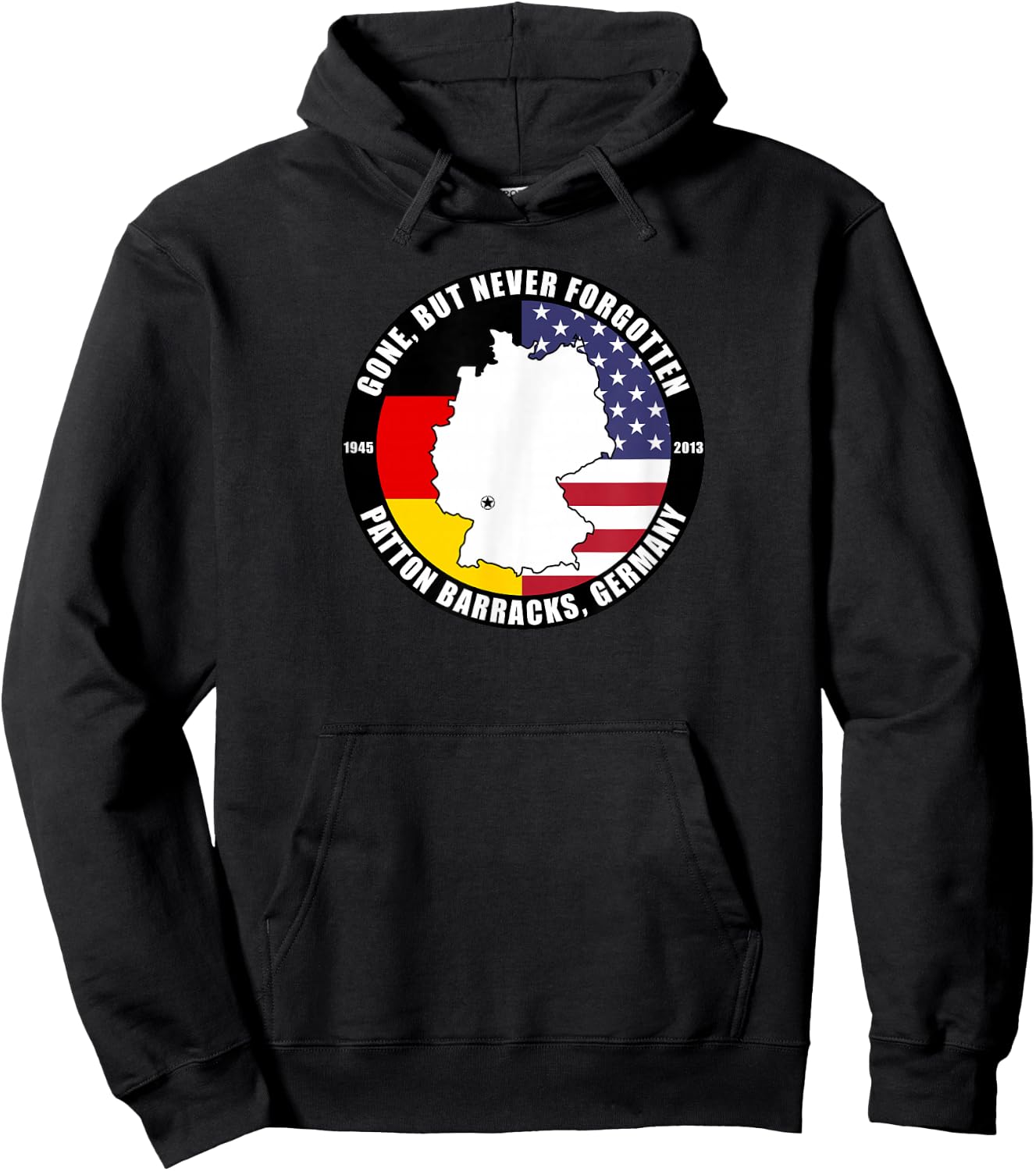 Patton Barracks Germany Military Base Veteran Hoodie - Hoodie | Black