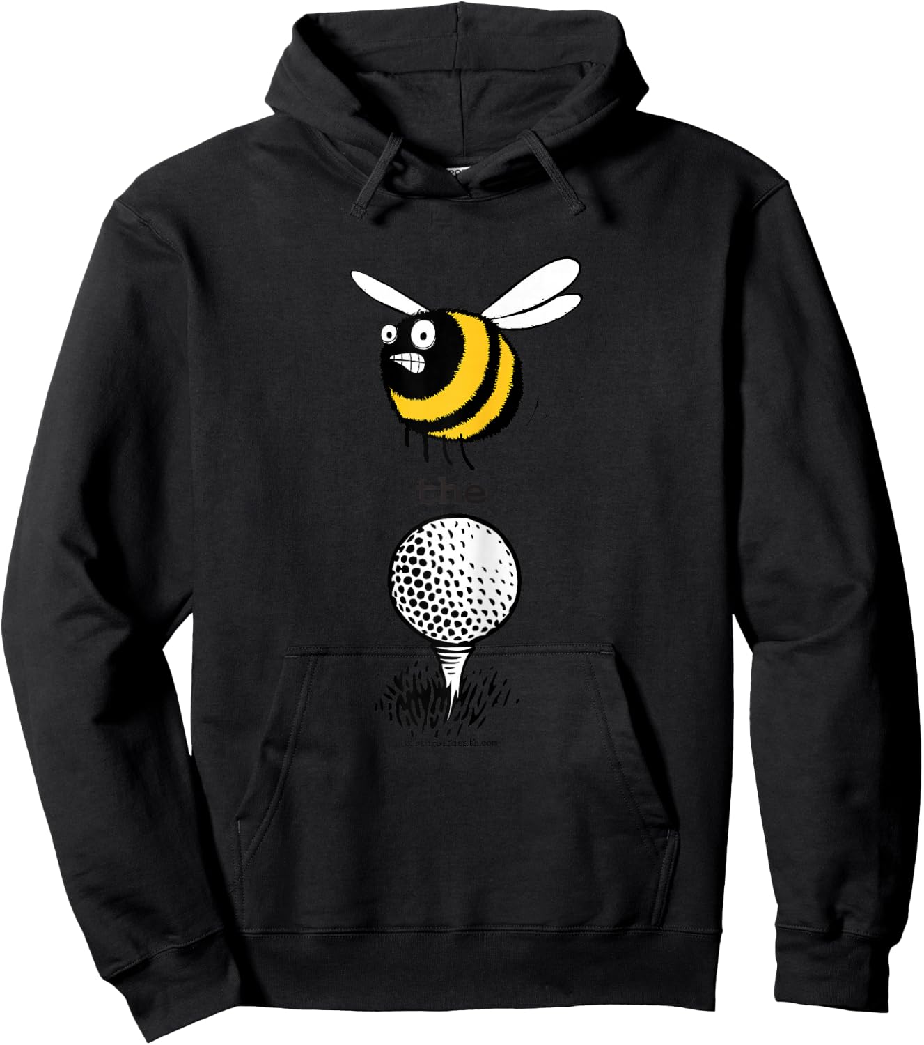 birth.golf.death. Bee the Ball - Women Girls Boys Golf Hoodie - Hoodie | Black