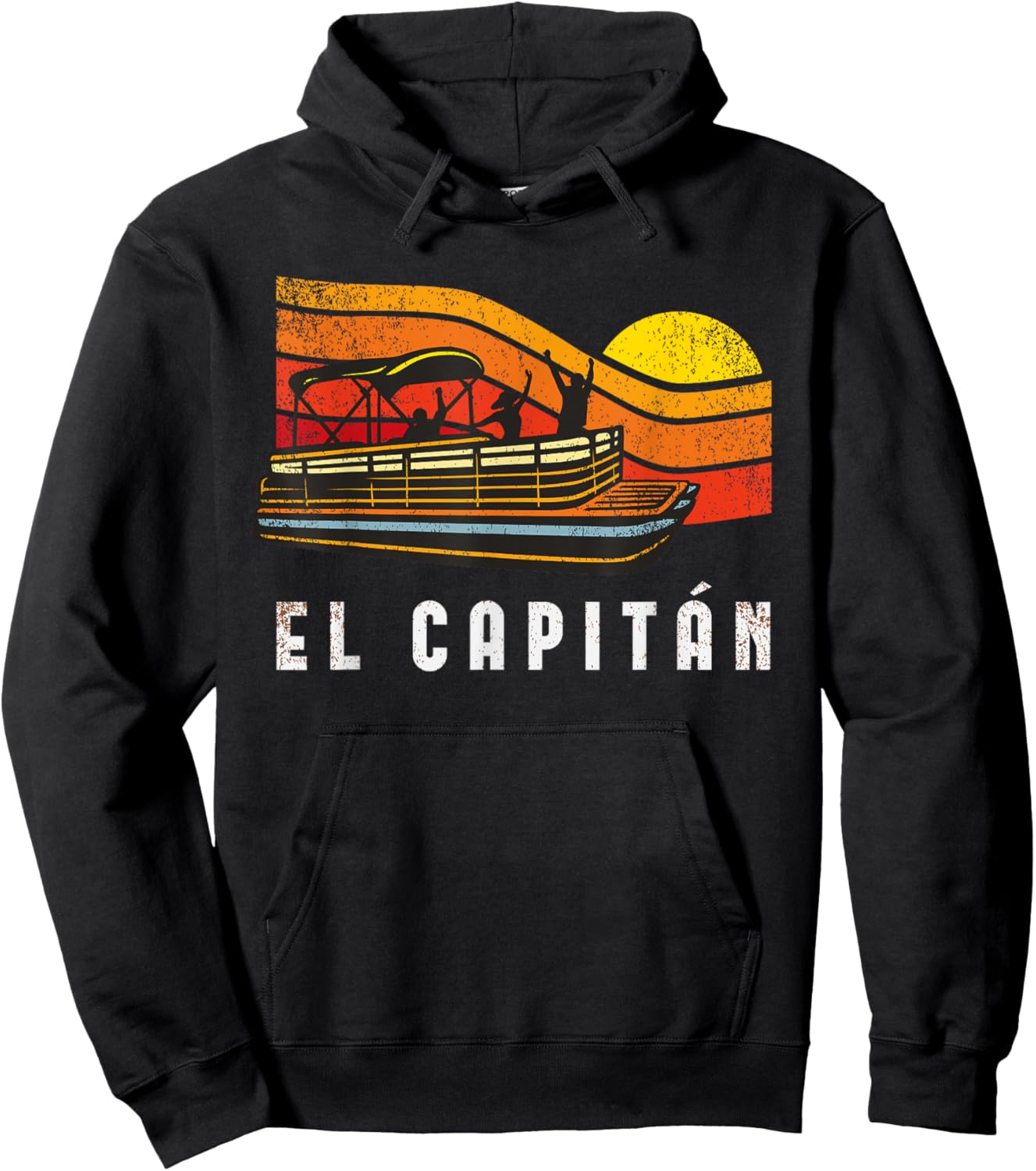 Pontoon Boat Captain El Capitan Hoodie - Hoodie | Black