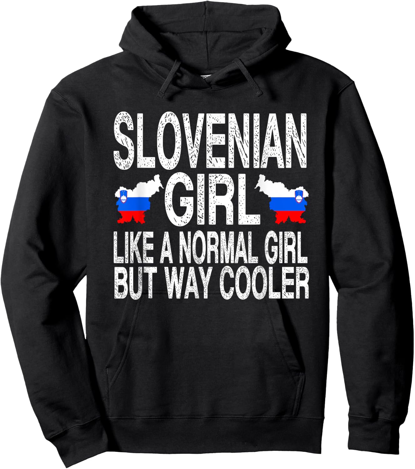 Slovenian Girl - Slovenia Flag Hoodie - Hoodie | Black