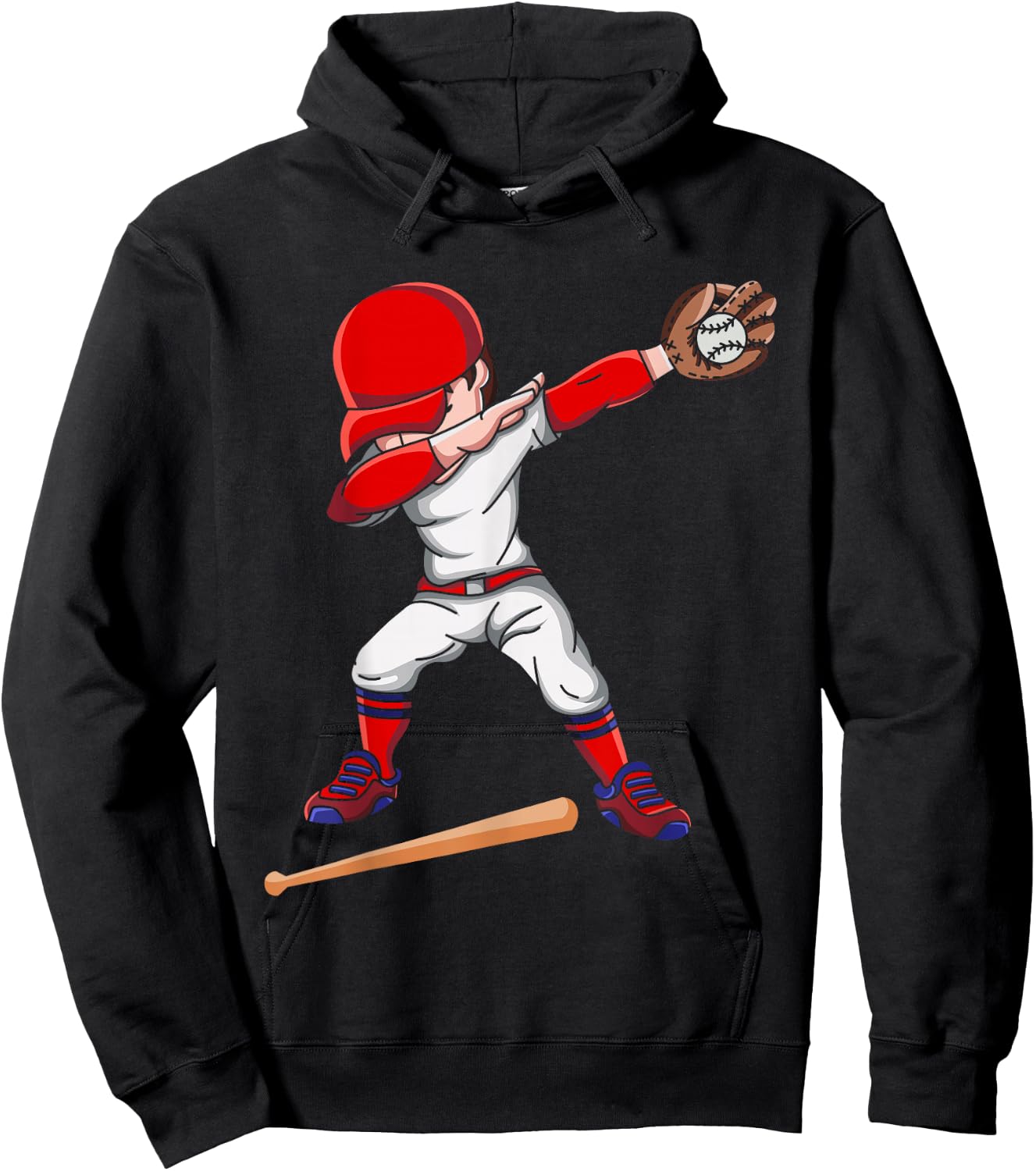Baseballer Sportsman Dabbing Baseball Player Hoodie - Hoodie | Black