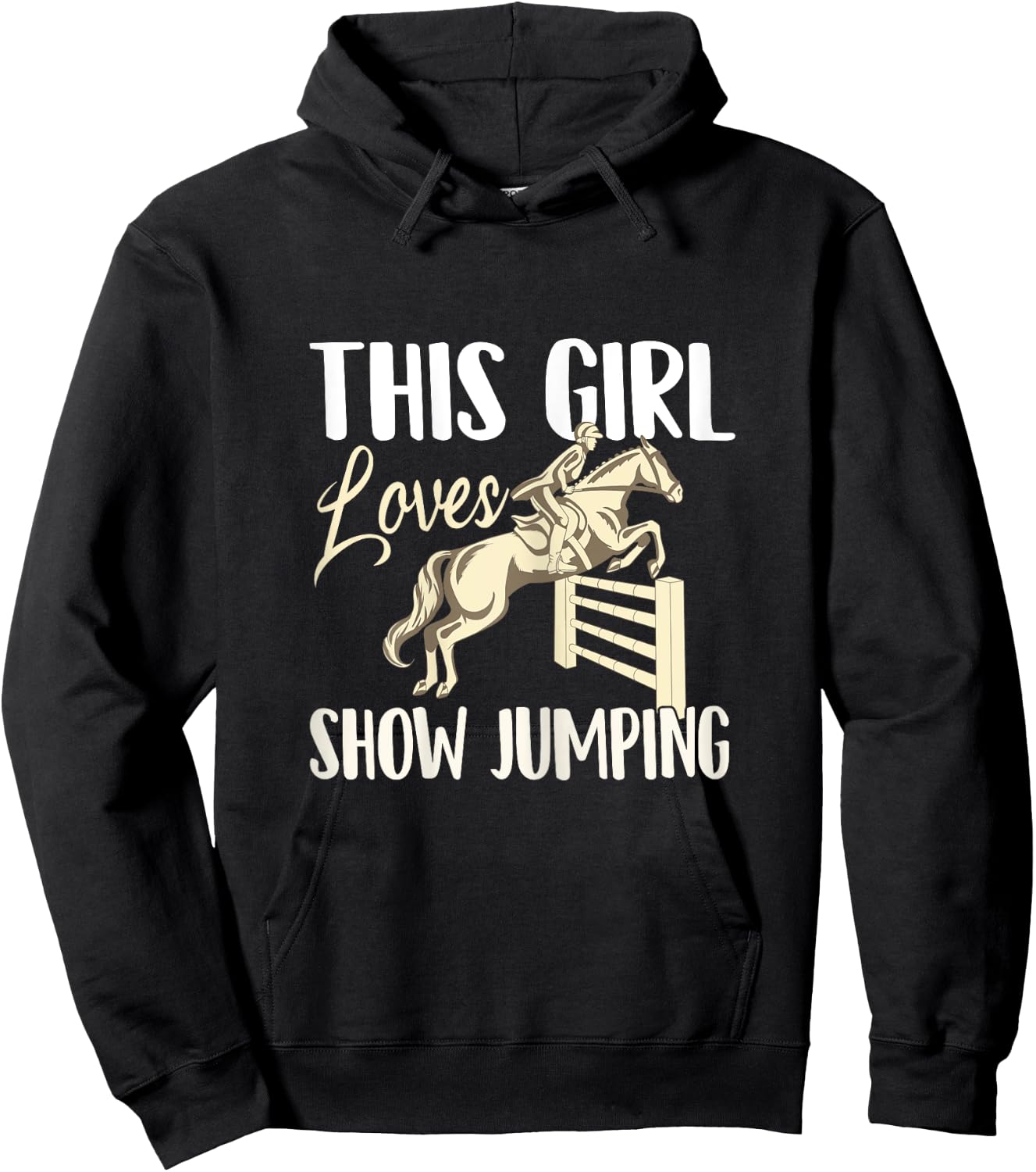 This Girl Loves Show Jumping - Horse Lover Rider Equestrian Hoodie - Hoodie | Black