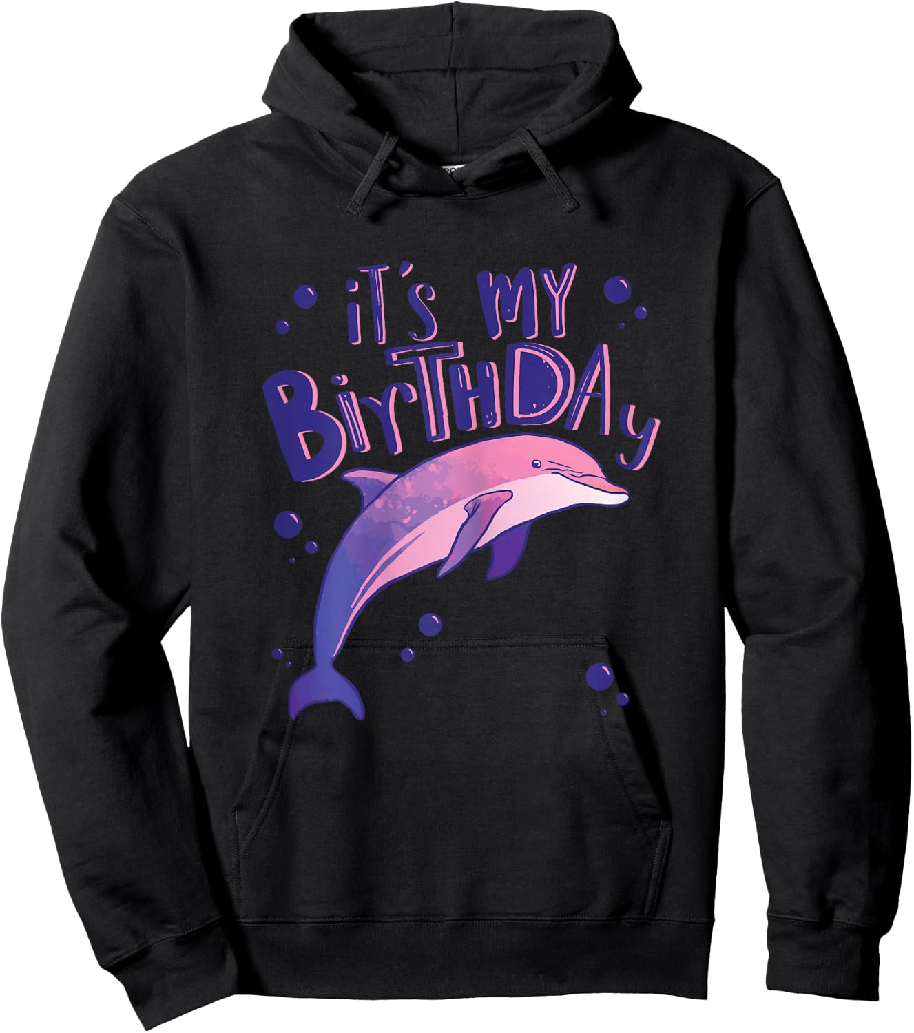 It's My Birthday Cute Girl Dolphin Lover Hoodie - Hoodie | Black