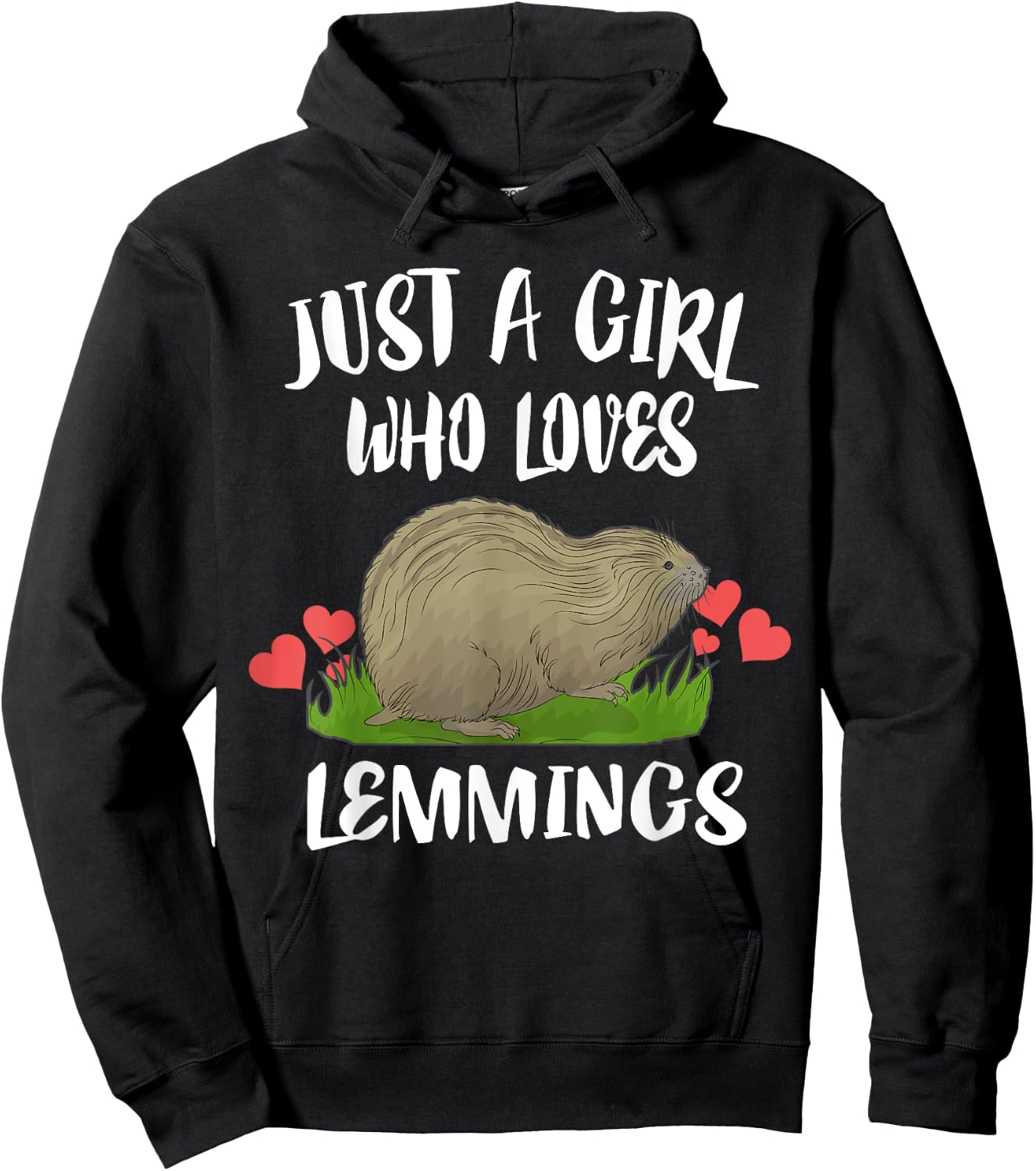 Just A Girl Who Loves Lemmings Animals Hoodie - Hoodie | Black