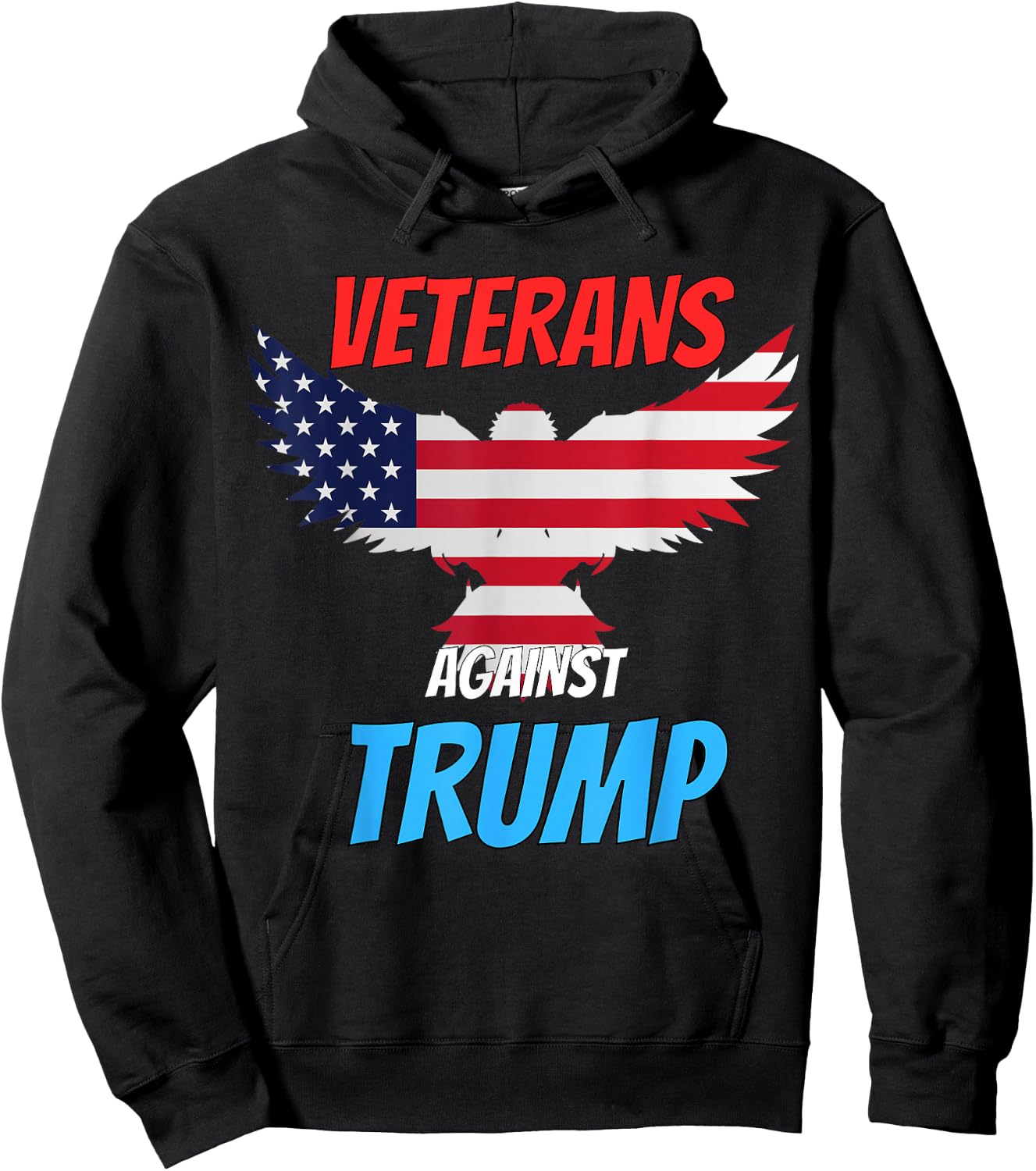 Veterans Against Trump Funny Anti Trump Apparel Hoodie - Hoodie | Black