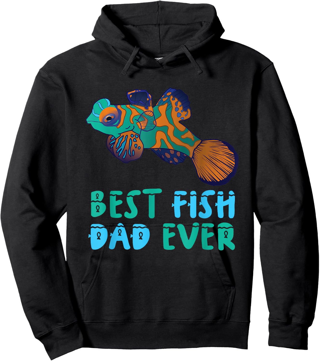Mandarin Fish Fish Aquarium Fish best fish dad ever Hoodie - Hoodie | Black