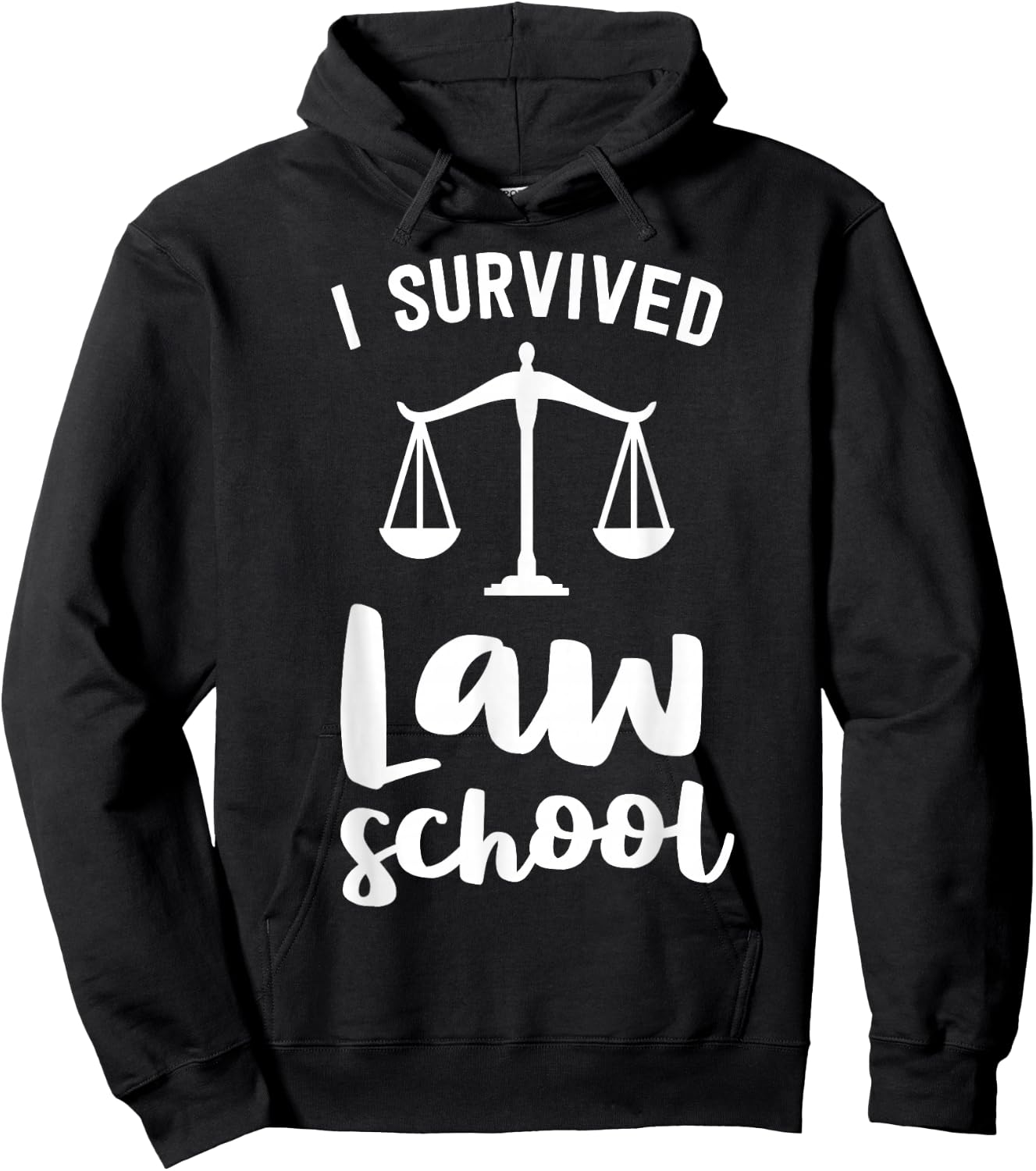I Survived Law School Graduation Party Gift Lawyer Attorney Hoodie - Hoodie | Black