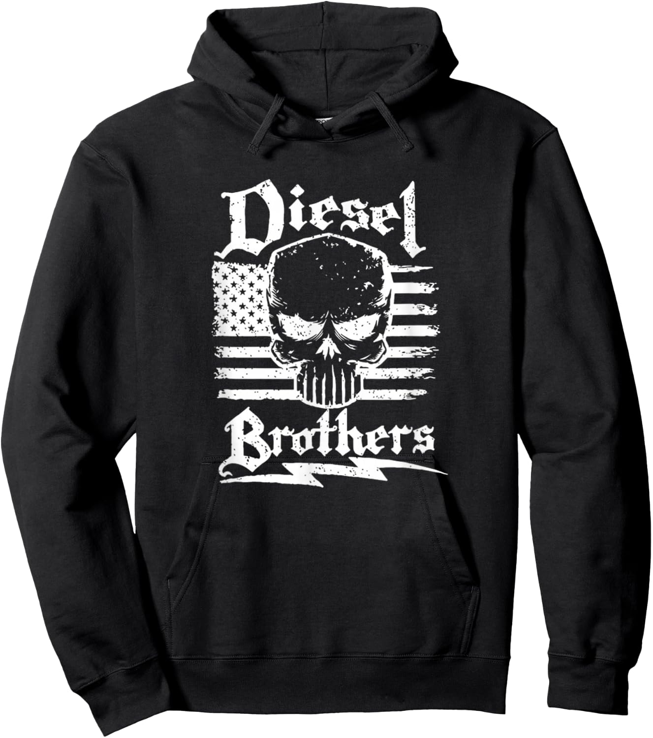 Diesel Brothers Amercian Flag T Shirt Hoodie - Hoodie | Black