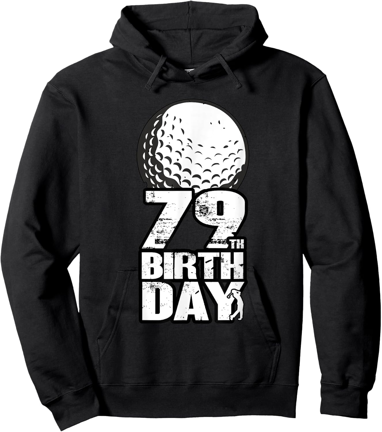 79 Years Old Golf Golfing Golfer 30th Birthday Hoodie - Hoodie | Black