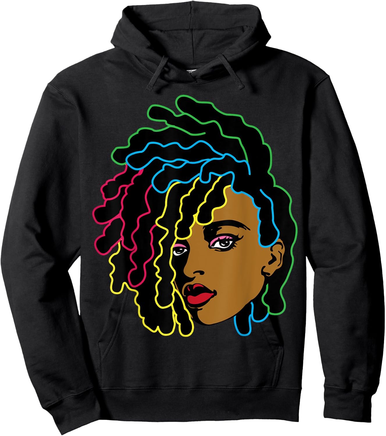 Black Woman African Afro Hair Cool Black History Month Gift Hoodie - Hoodie | Black