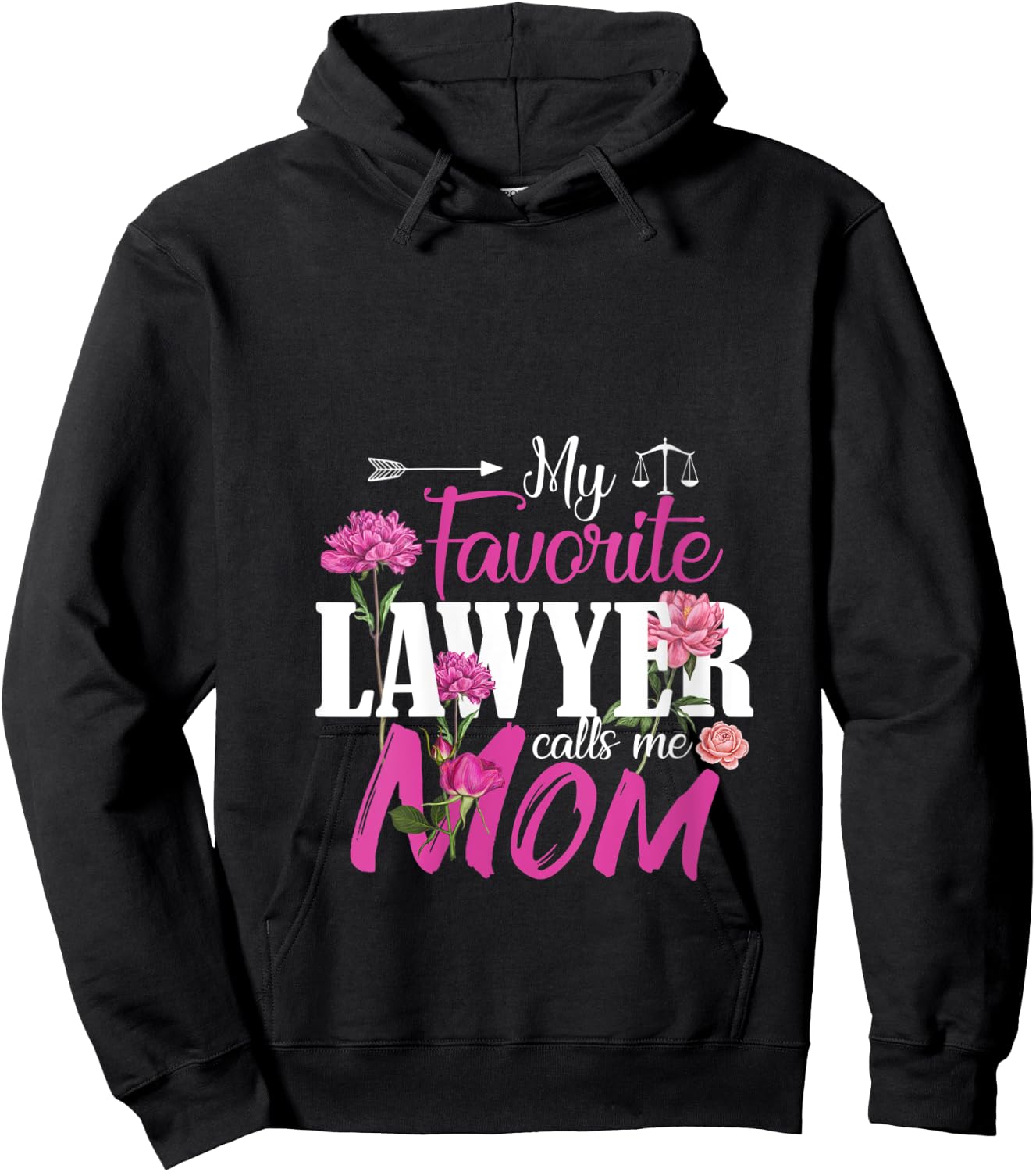 My Favorite Lawyer Calls Me Mom Best Mothers Day Gifts V-Neck Hoodie - Hoodie | Black