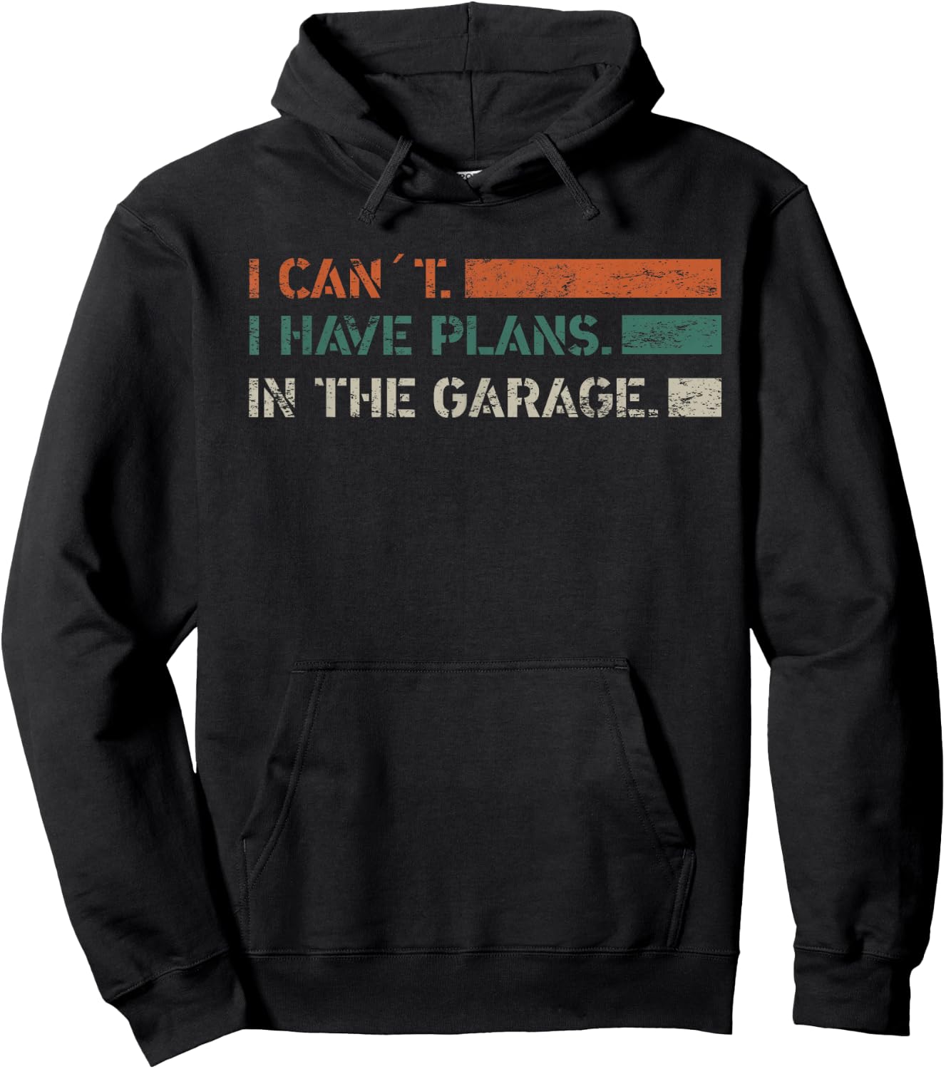 I Can't I Have Plans In The Garage Mechanic Car Vintage Hoodie - Hoodie | Black