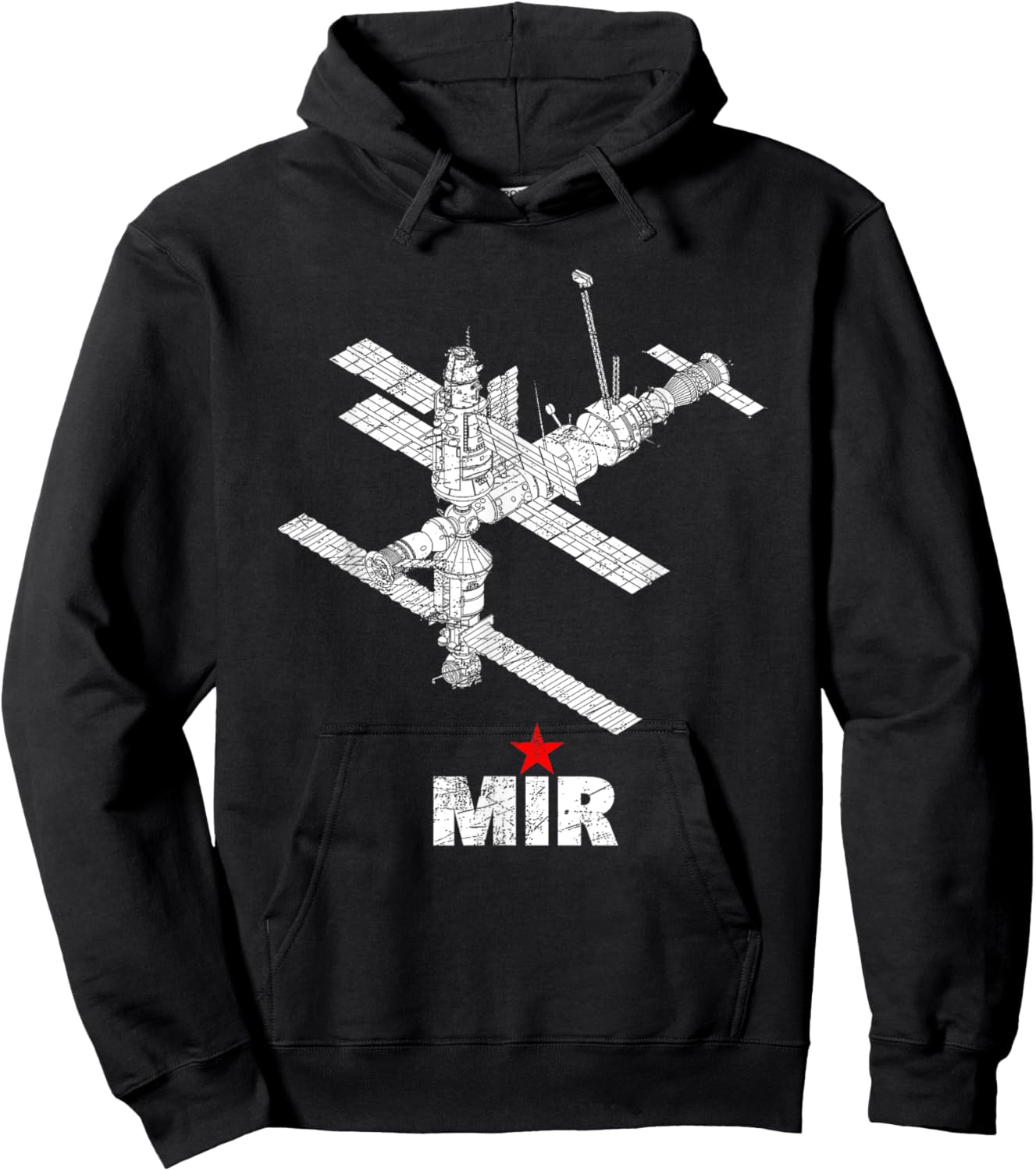 Space Station Mir Soviet Union Russia Space Travel Hoodie - Hoodie | Black