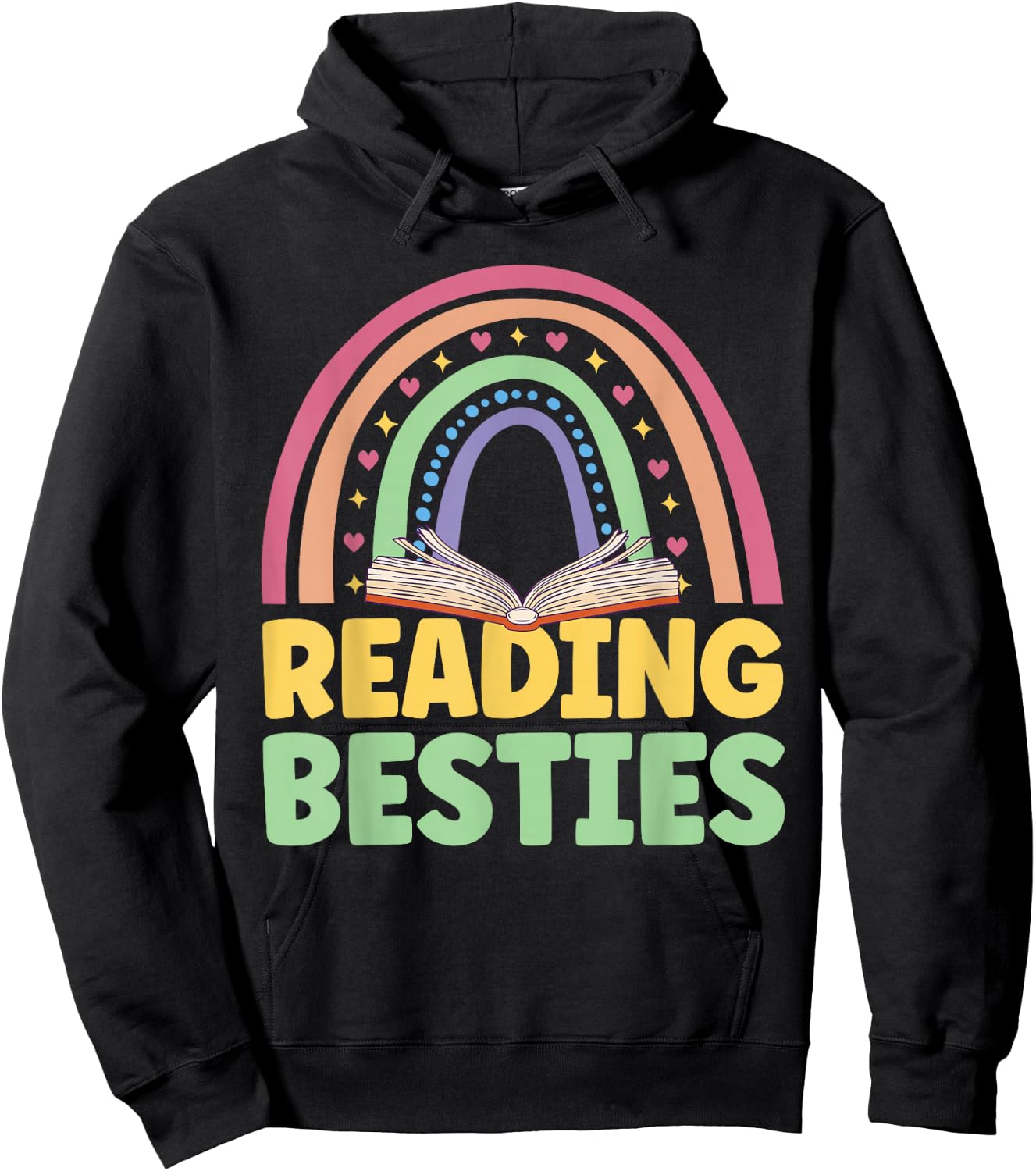 Reading Besties BFF Best Friends Bestie Hoodie - Hoodie | Black