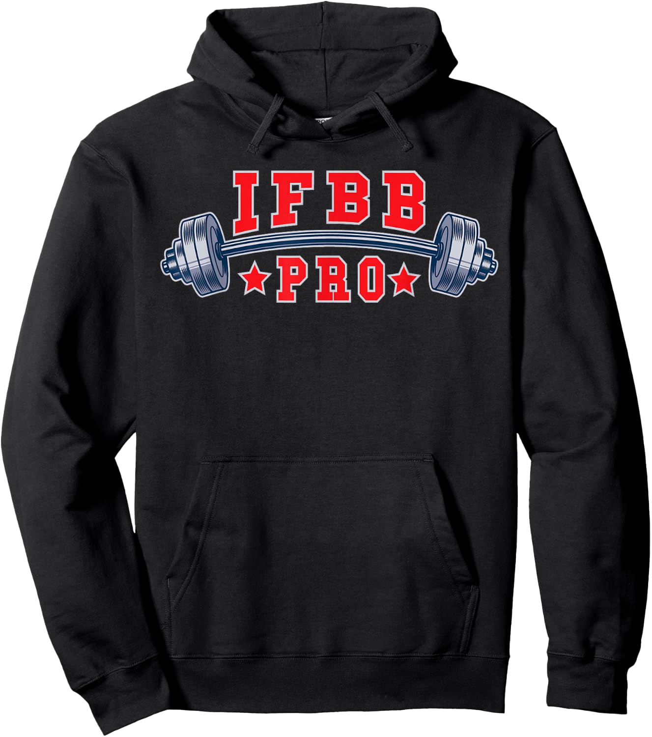 Bodybuilding Fanatics Design Co -Adults Black Short Sleeve Pro Bodybuilder Hoodie - Hoodie | Black