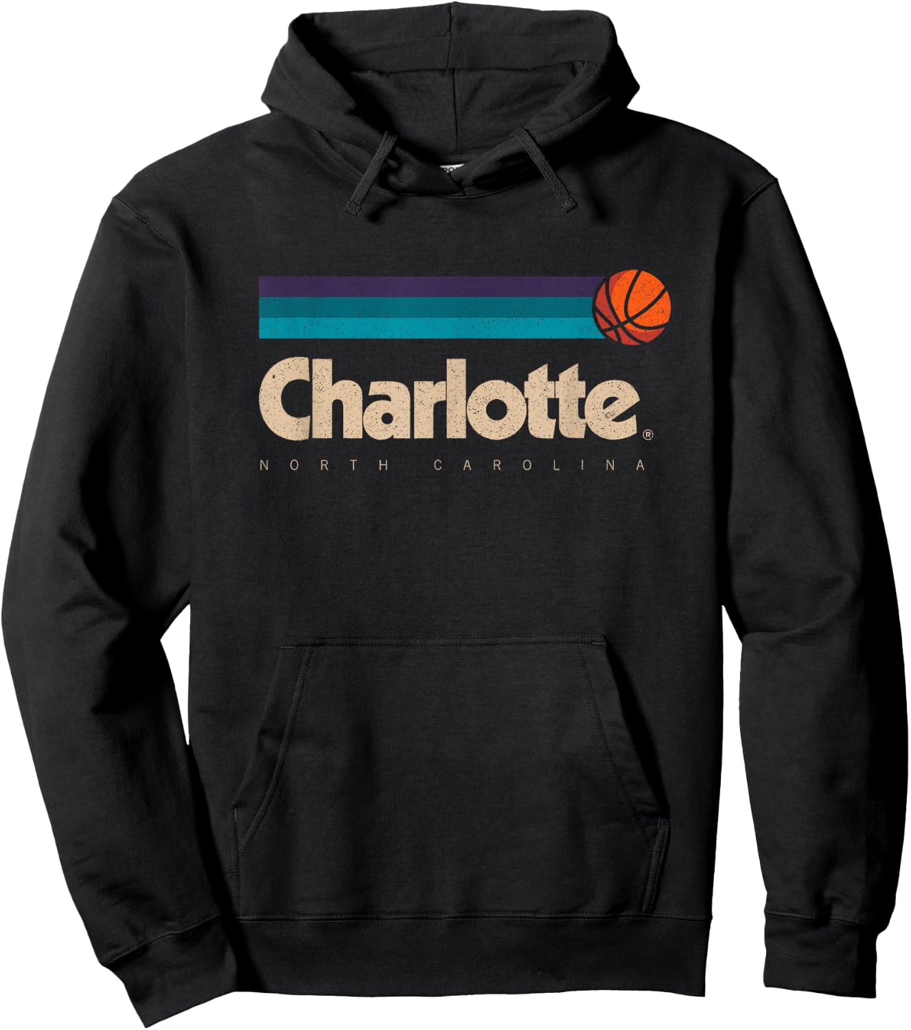 Charlotte Basketball B-Ball City North Carolina Charlotte Hoodie - Hoodie | Black