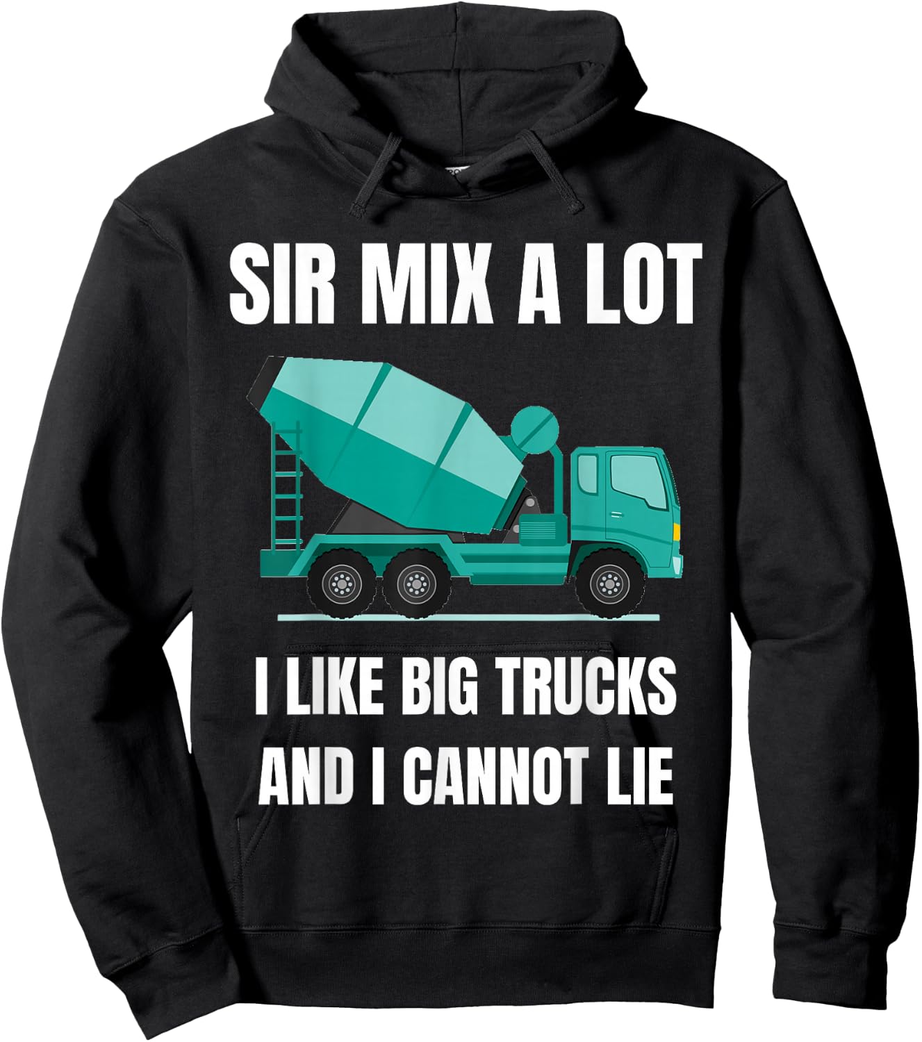 Concrete Mixer Driver Big Vehicle Heavy Equipment Trucker Hoodie - Hoodie | Black
