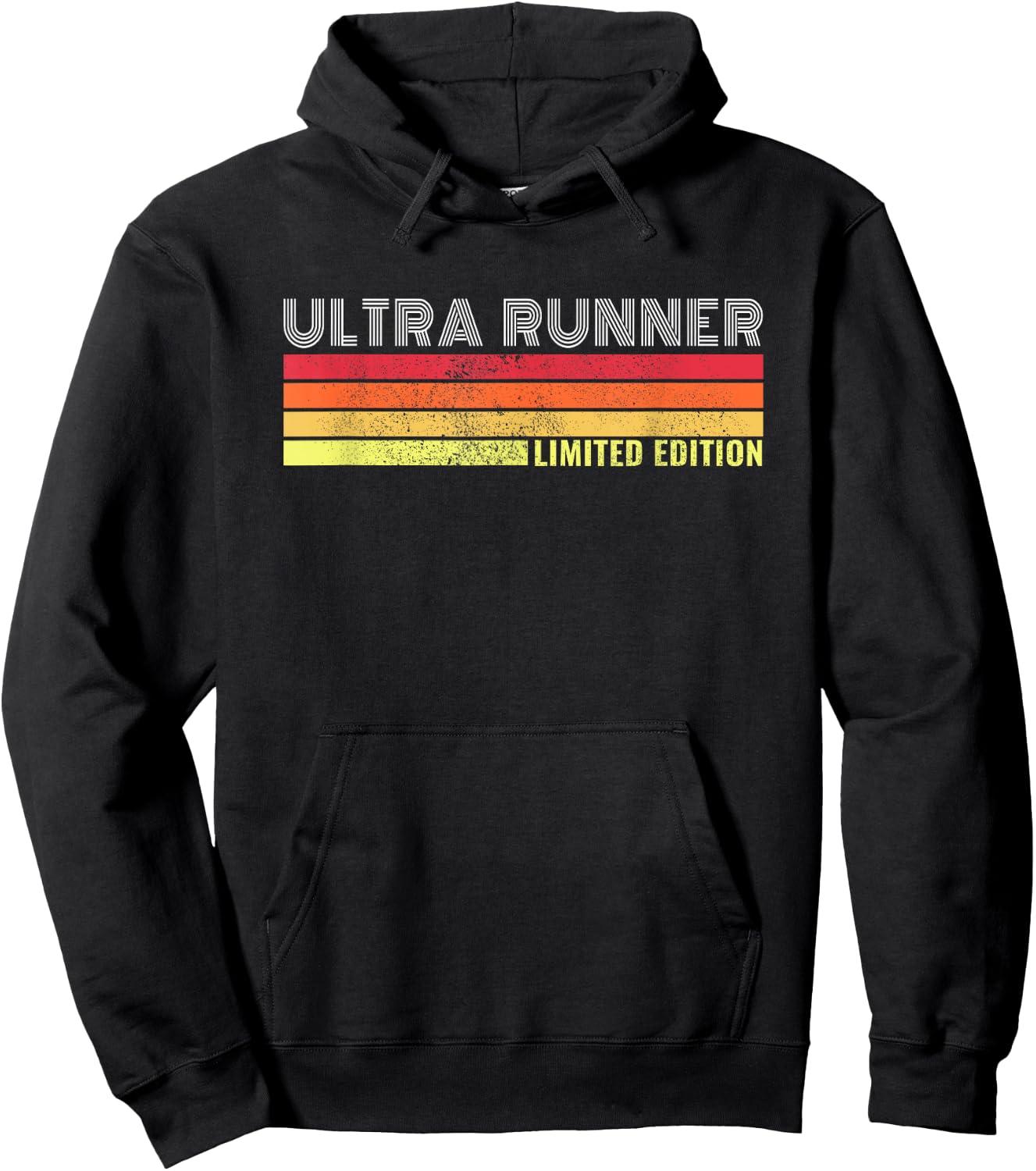 Ultramarathon Ultra Running Retro Marathon Ultra Runner Hoodie - Hoodie | Black