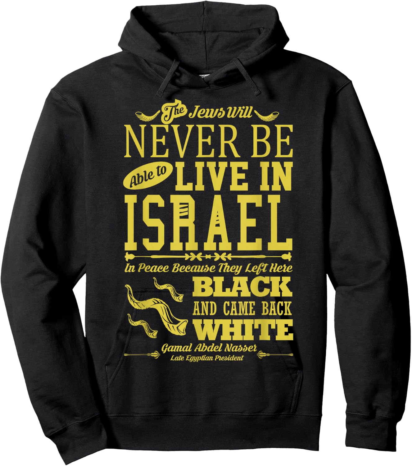 Left Here Black, Came Back White | Hebrew Israelite Hoodie - Hoodie | Black